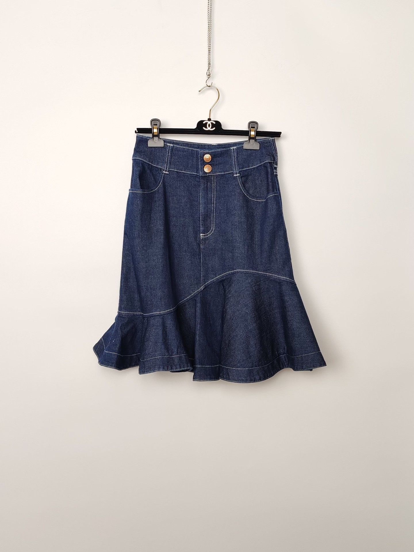Chloe See By Chloé Logo Patch Midi Skirt FR 38 Size 27" / US 4 / IT 40 - 2 Thumbnail