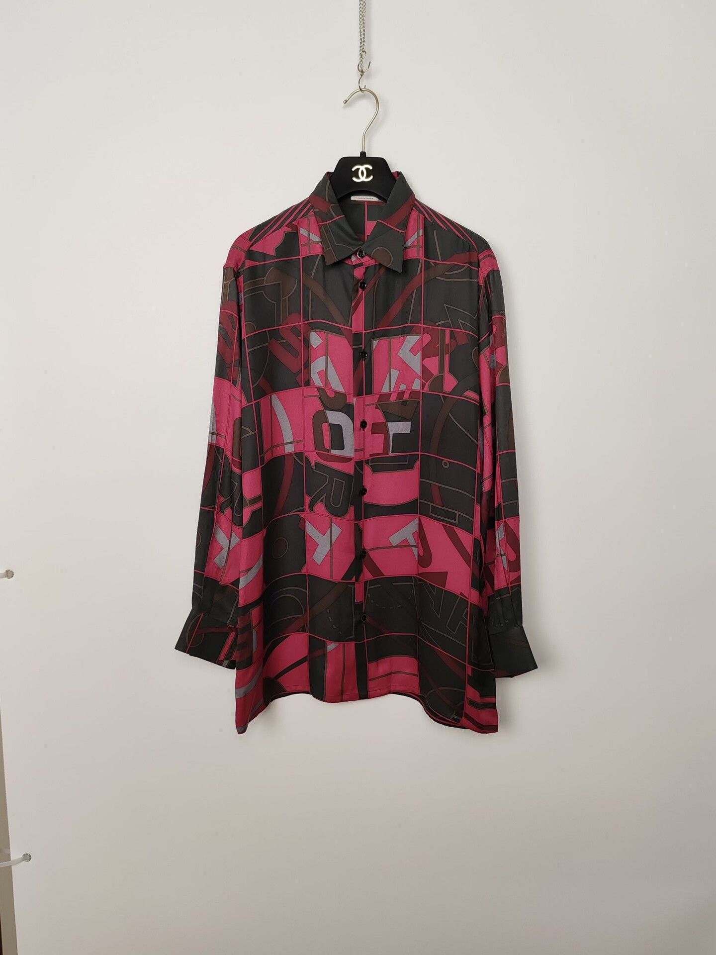 Hermes Hermes Geometric Silk Shirt Size M Size US M / EU 48-50 / 2 - 2 Thumbnail