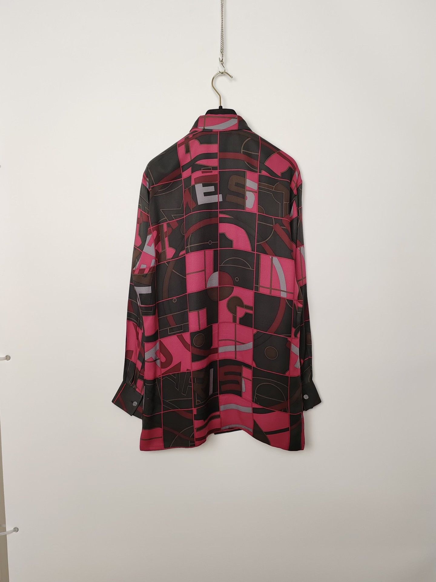 Hermes Hermes Geometric Silk Shirt Size M Size US M / EU 48-50 / 2 - 3 Thumbnail