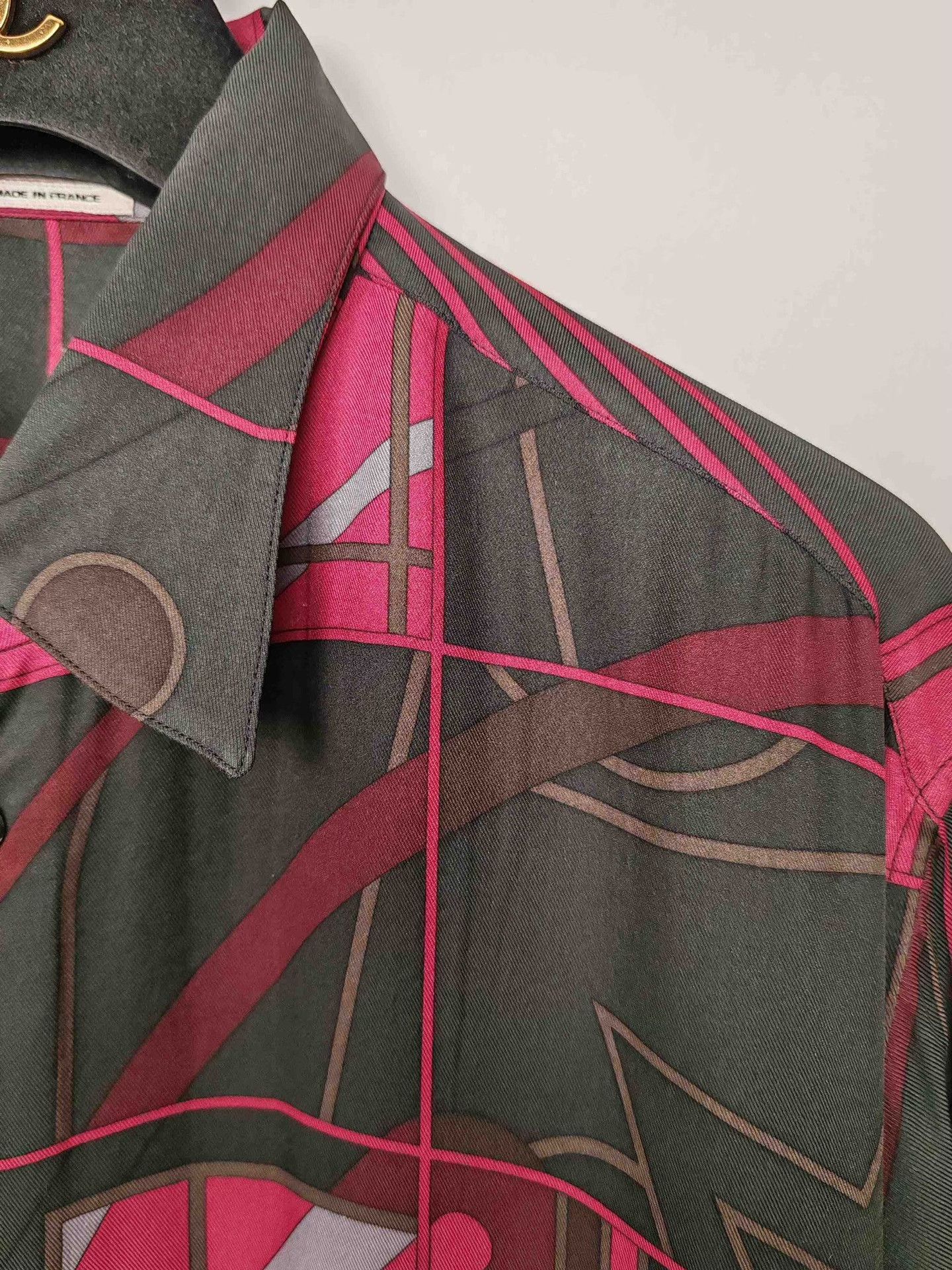 Hermes Hermes Geometric Silk Shirt Size M Size US M / EU 48-50 / 2 - 5 Thumbnail