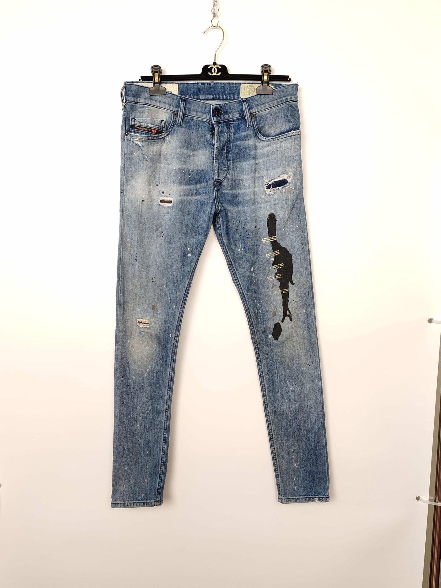 Diesel Diesel Paint Splatter Distressed Jeans Size 31 Size US 31 - 2 Thumbnail