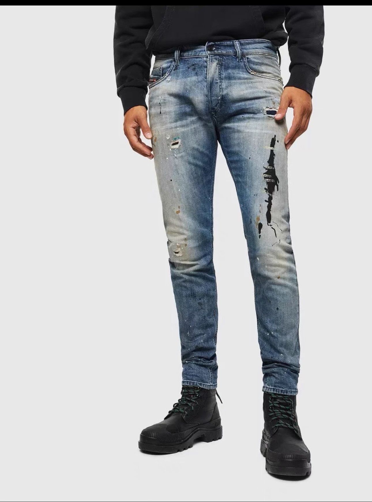 Diesel Diesel Paint Splatter Distressed Jeans Size 31 Size US 31 - 9 Thumbnail