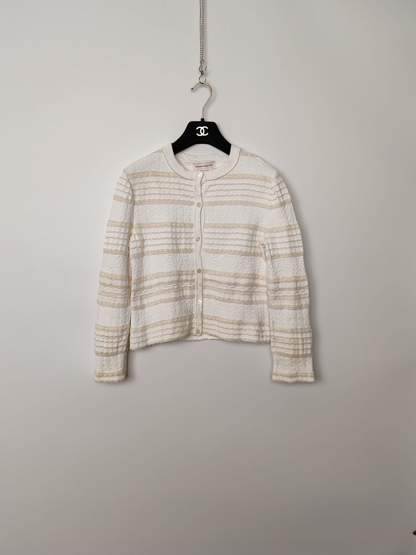 Alexander McQueen Alexander McQueen Textured Knit Cardigan Size S Size S / US 4 / IT 40 - 2 Thumbnail