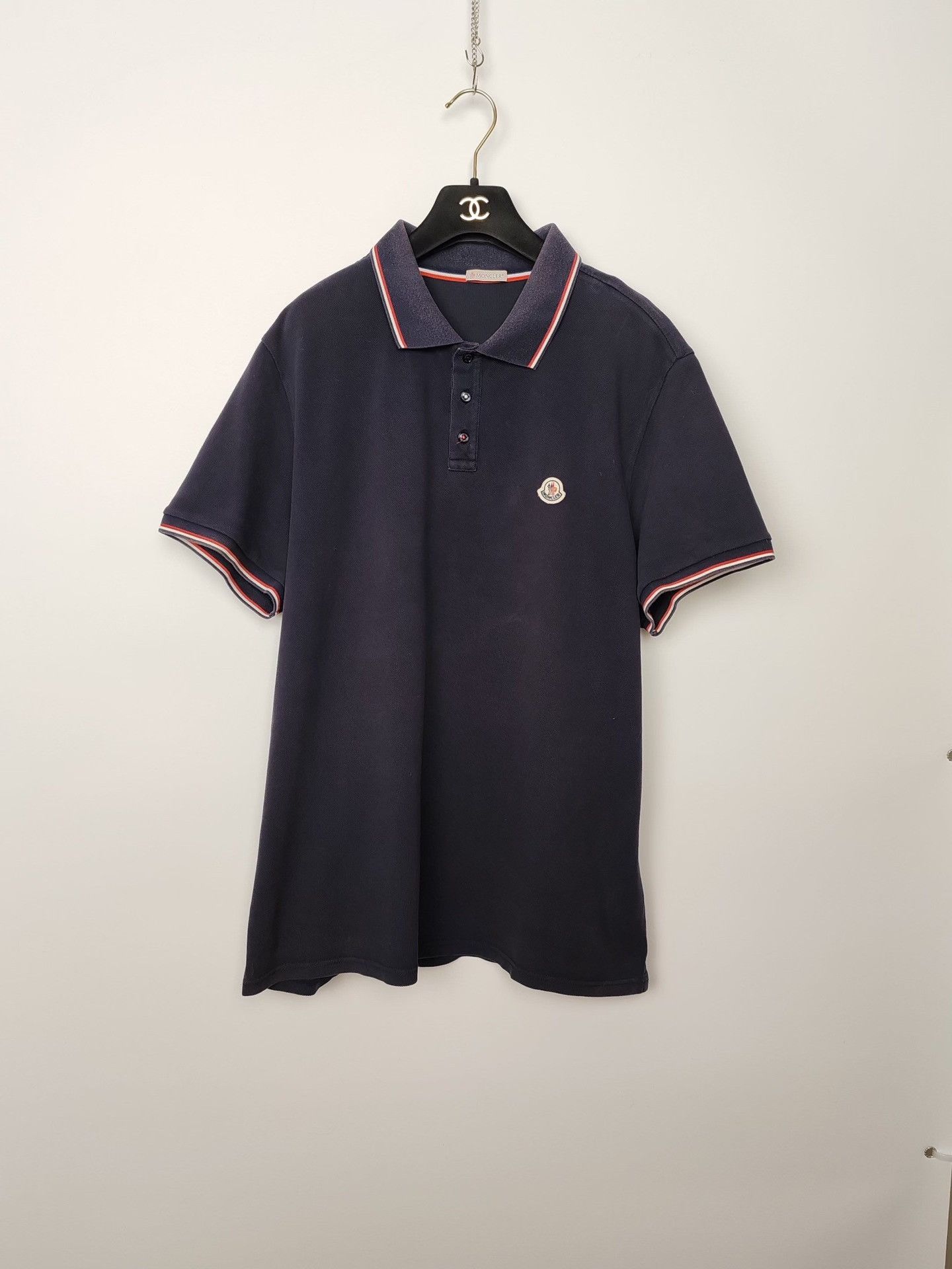 Moncler Moncler Logo Trim Polo Shirt Size 3XL Size US XXL / EU 58 / 5 - 2 Thumbnail