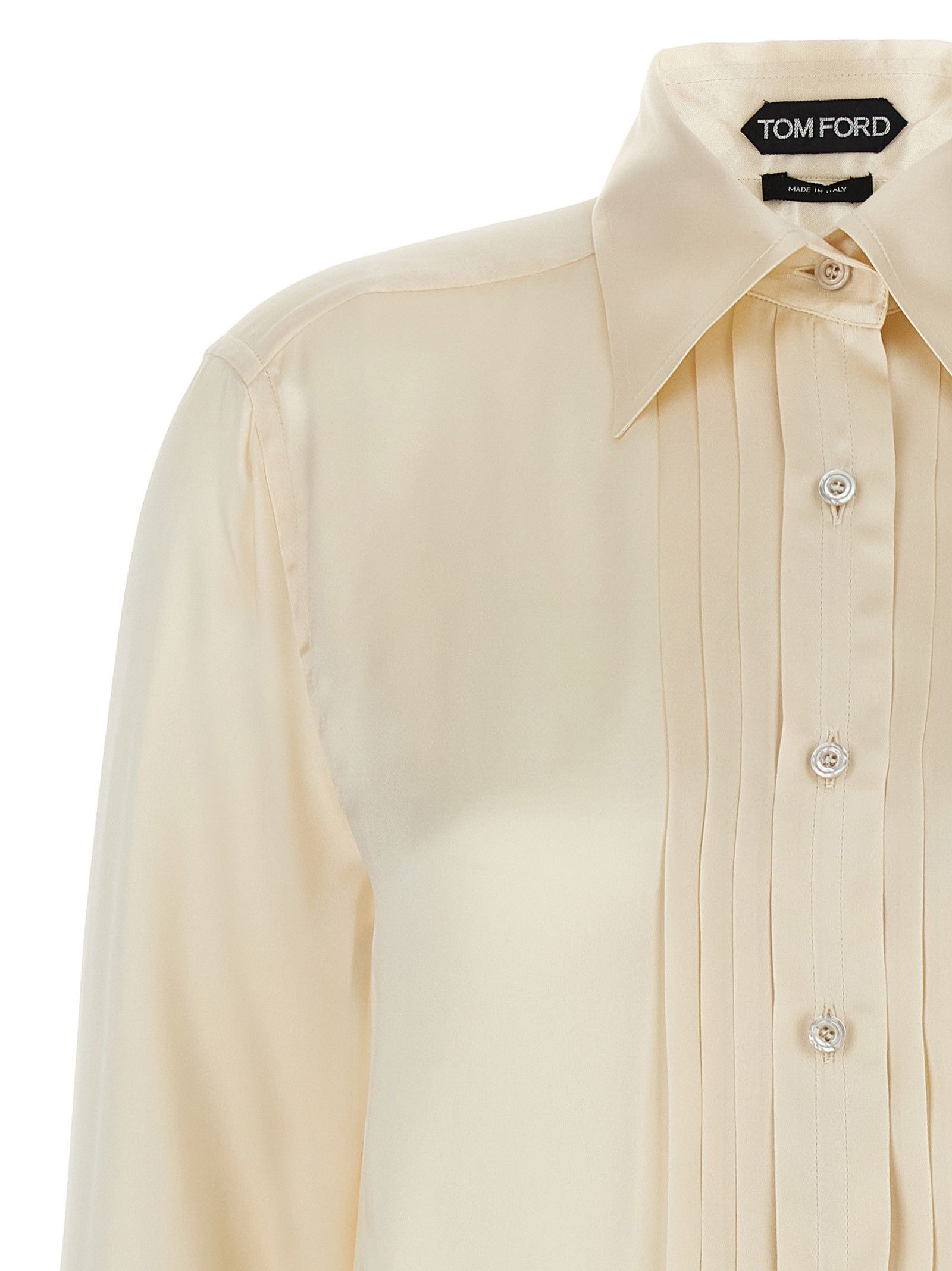 Tom Ford Pleated Plastron Shirt Size XS / US 0-2 / IT 36-38 - 3 Thumbnail