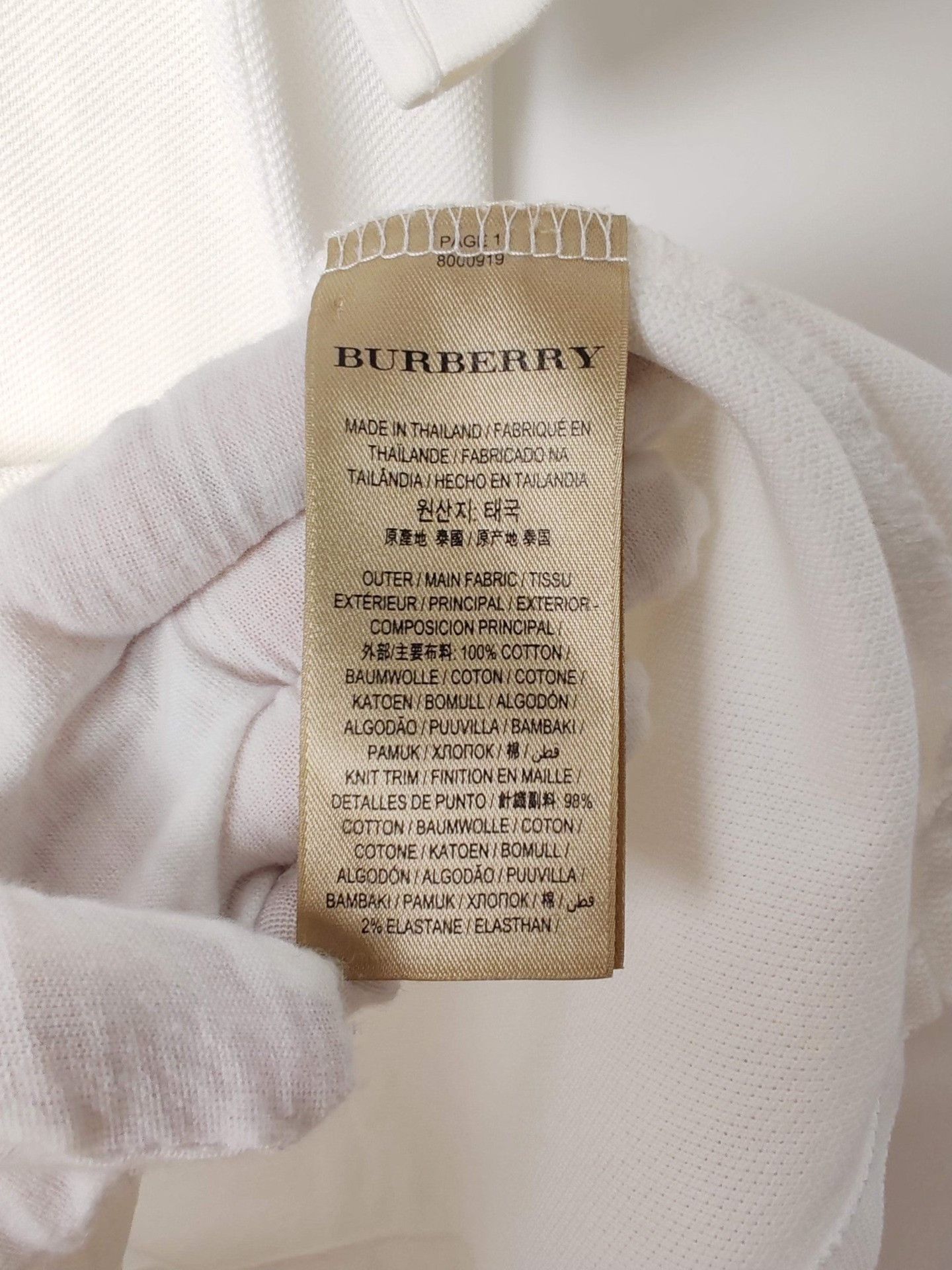 Burberry Burberry Embroidered Logo Polo Size M Size US M / EU 48-50 / 2 - 7 Thumbnail