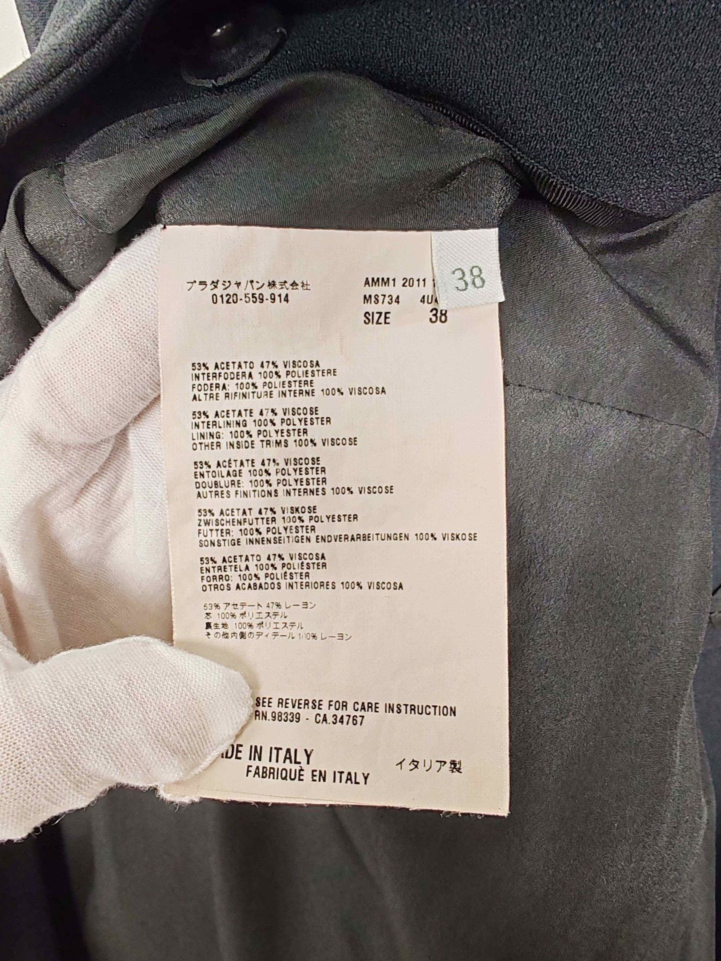 Miu Miu Miu Miu Black Coat Size 38 Size XS / US 0-2 / IT 36-38 - 5 Thumbnail