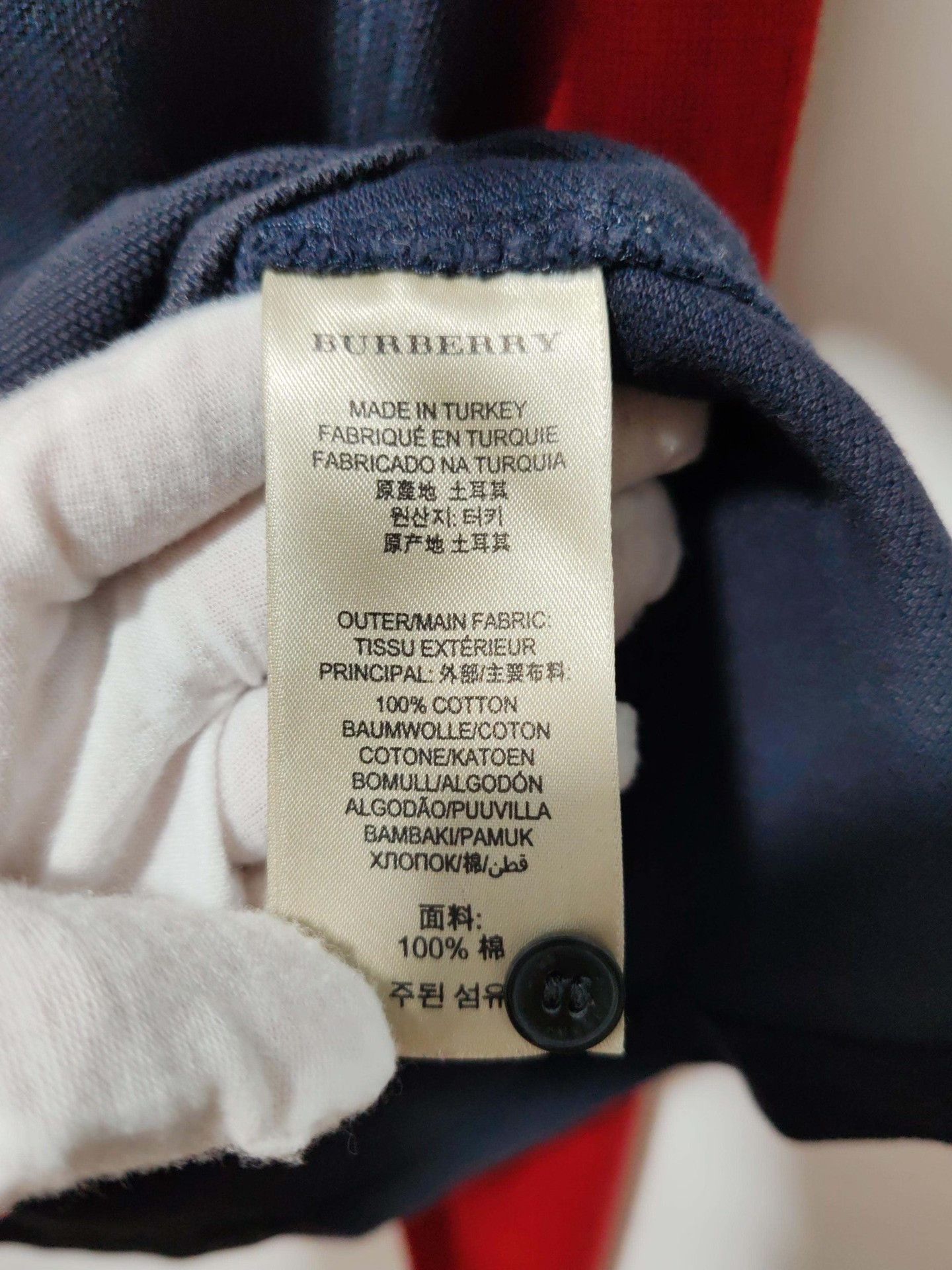 Burberry Burberry Embroidered Logo Polo Shirt Size S Size US S / EU 44-46 / 1 - 6 Thumbnail