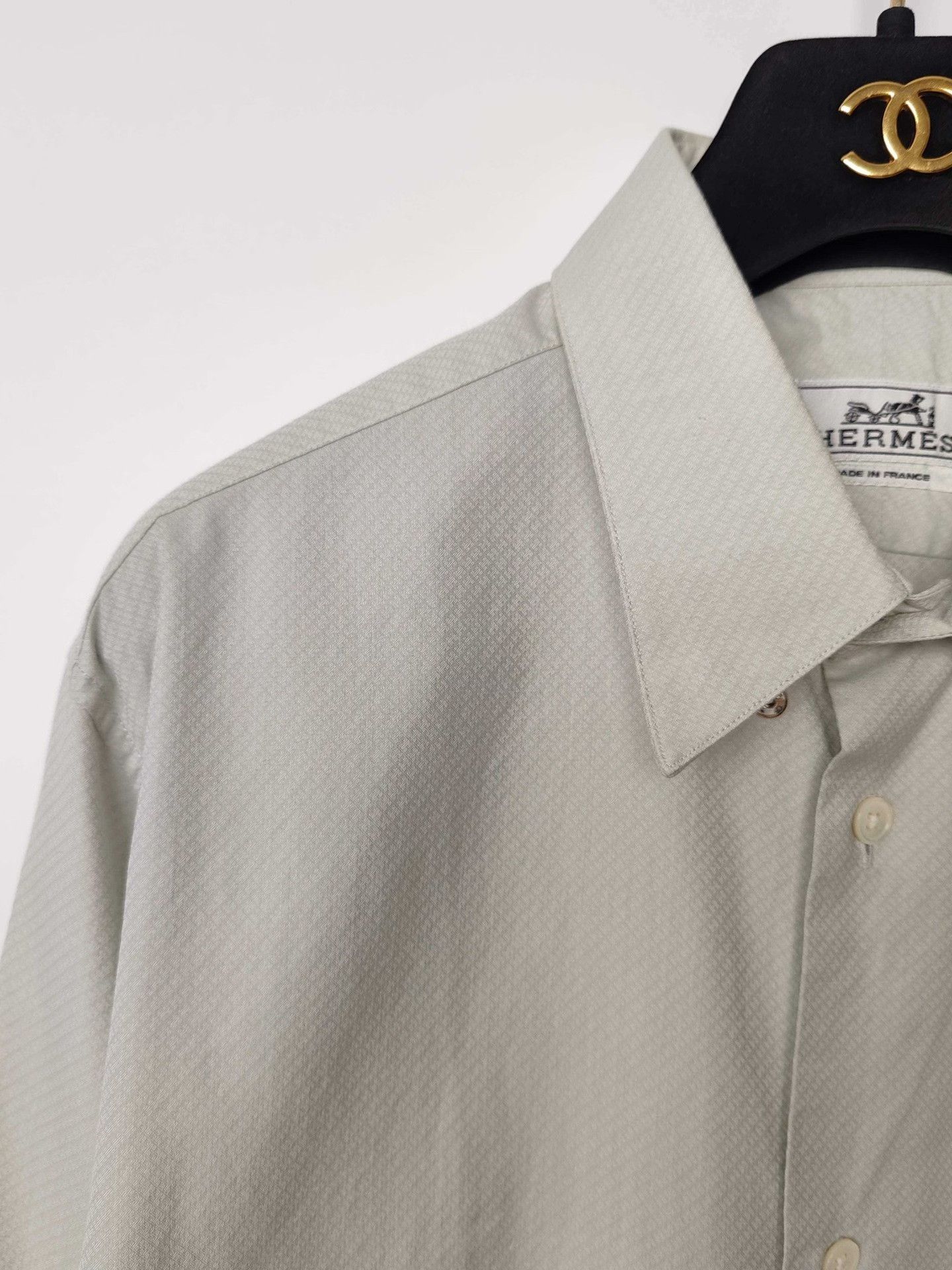 Hermes Hermes H Pattern Button Up Shirt Size M Size US M / EU 48-50 / 2 - 5 Thumbnail