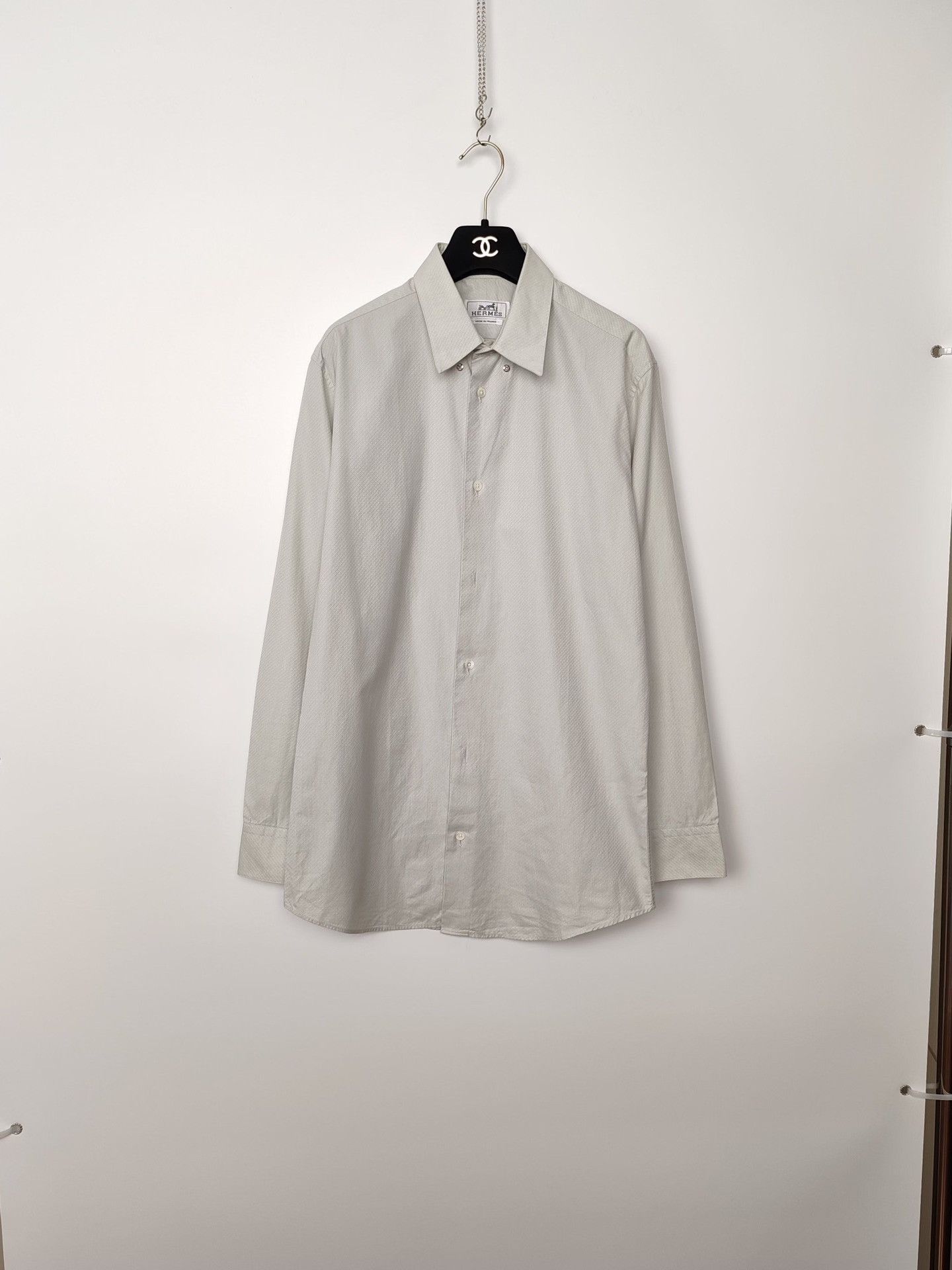 Hermes Hermes H Pattern Button Up Shirt Size M Size US M / EU 48-50 / 2 - 2 Thumbnail