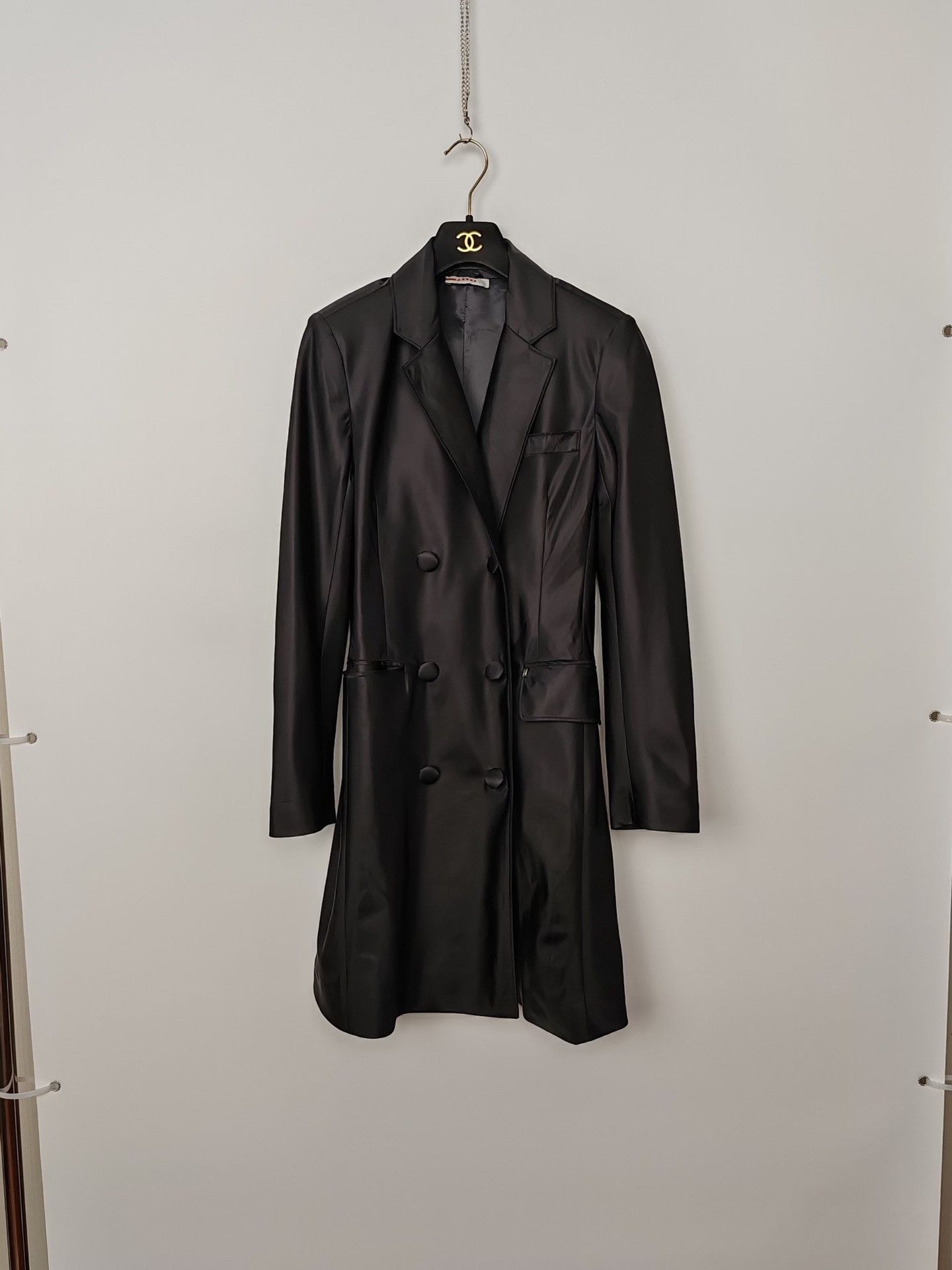 Prada Prada Logo Plate Double Breasted Coat Size S Size S / US 4 / IT 40 - 2 Thumbnail