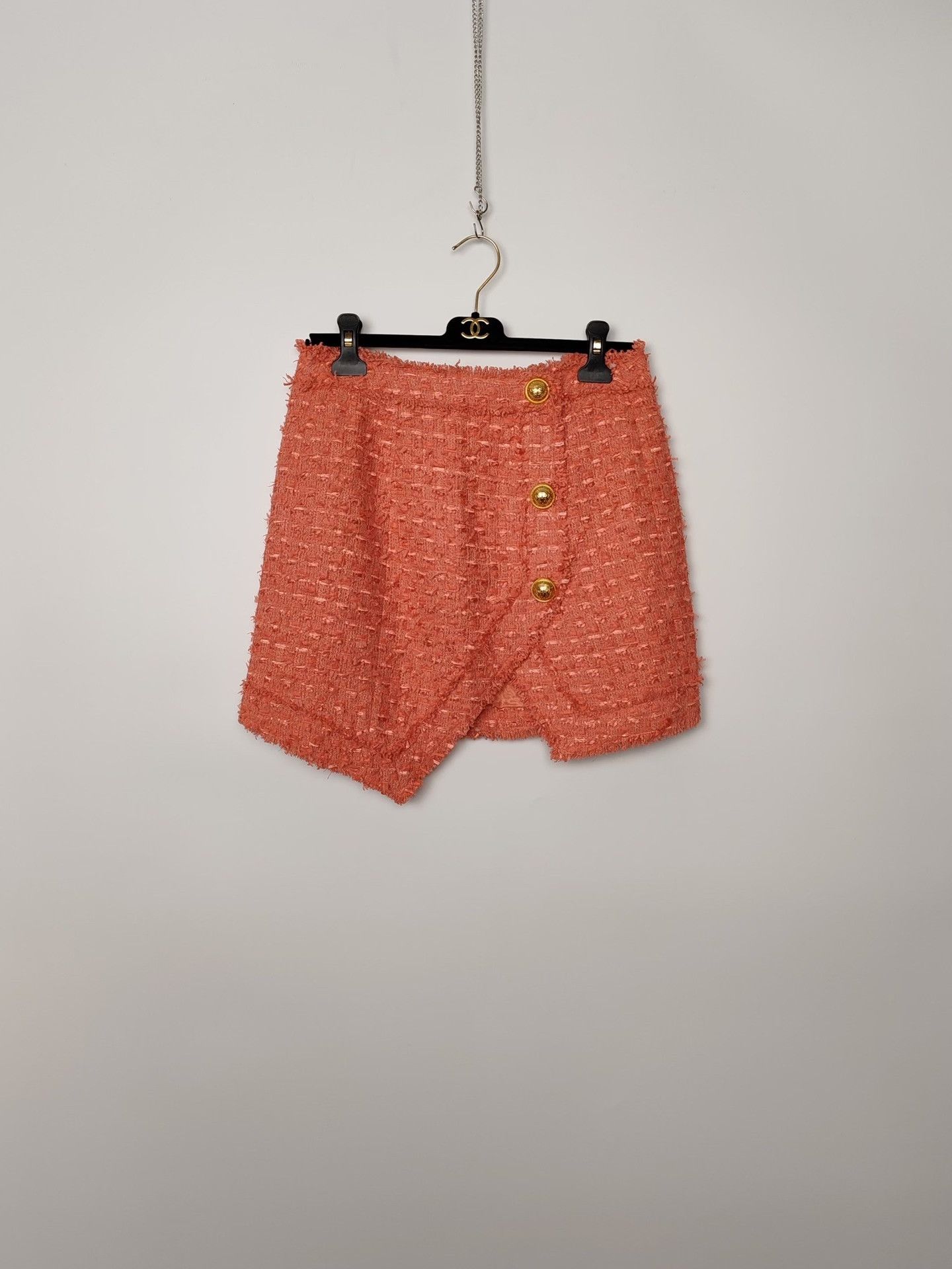 Balmain Balmain Pink Tweed Mini Skirt Size 38 Size 27" / US 4 / IT 40 - 2 Thumbnail