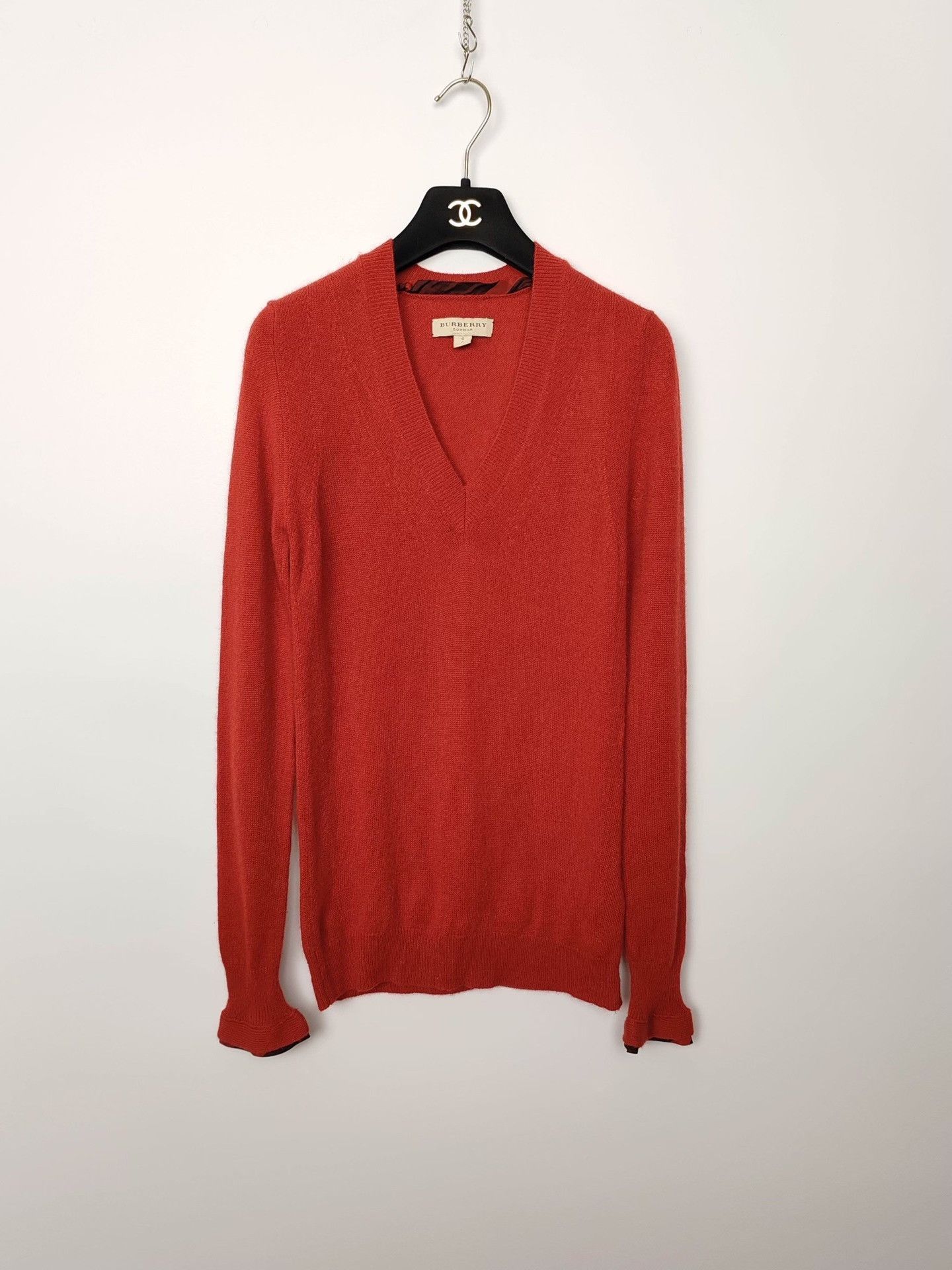 Burberry Burberry Red Cashmere Sweater Size S Size S / US 4 / IT 40 - 2 Thumbnail
