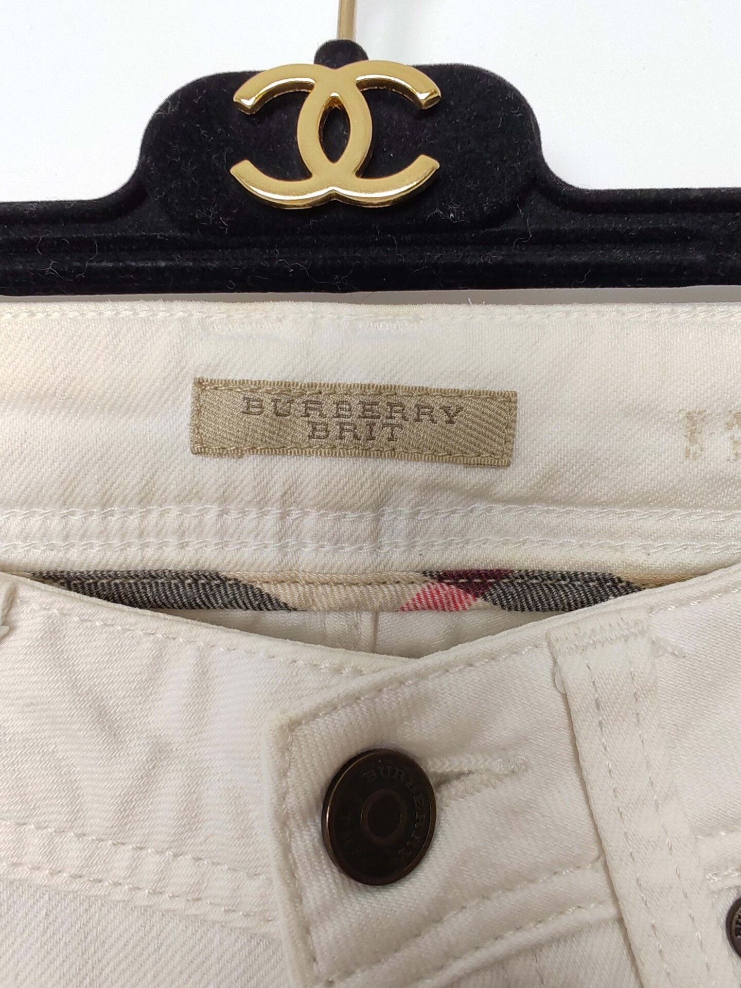 Burberry Burberry Brit White Denim Jeans Size 26 Size 26" / US 2 / IT 38 - 4 Thumbnail