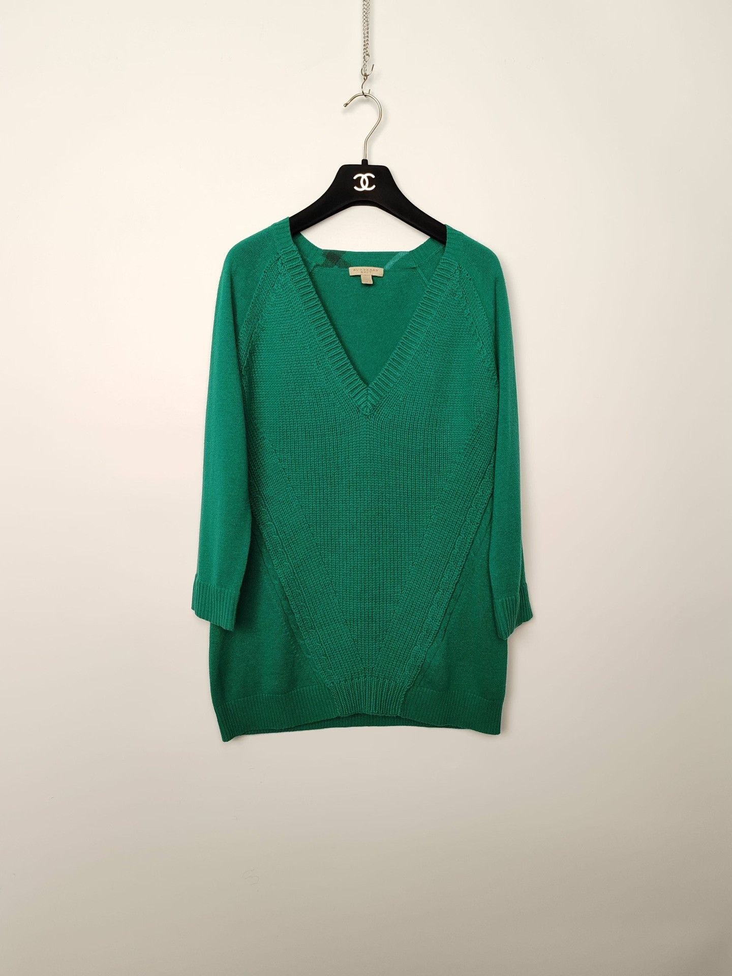 Burberry Burberry Brit V-Neck Knit Sweater Size M Size M / US 6-8 / IT 42-44 - 2 Thumbnail