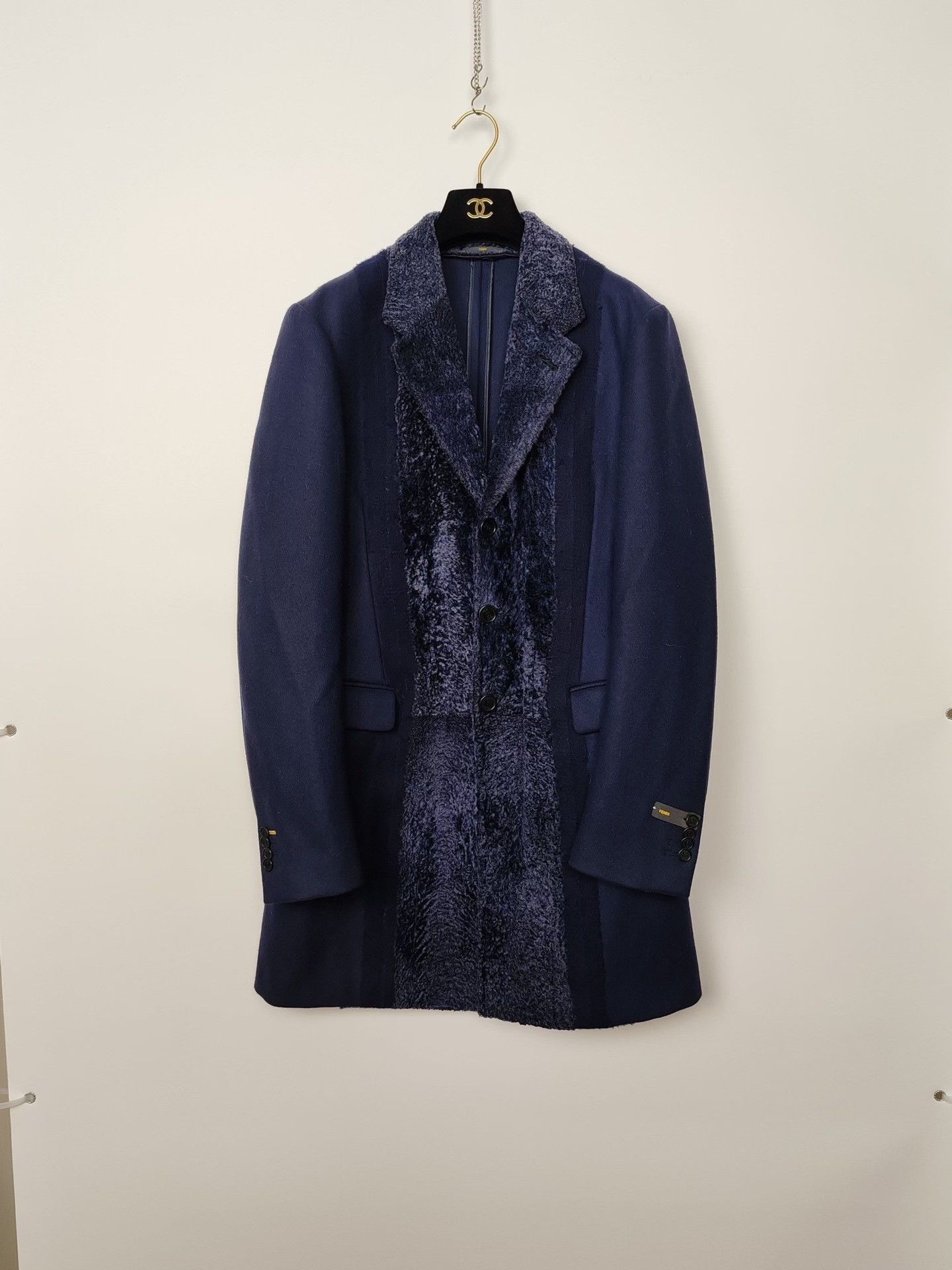 Fendi Fendi Fur Trimmed Wool Coat Size M Size US M / EU 48-50 / 2 - 2 Thumbnail
