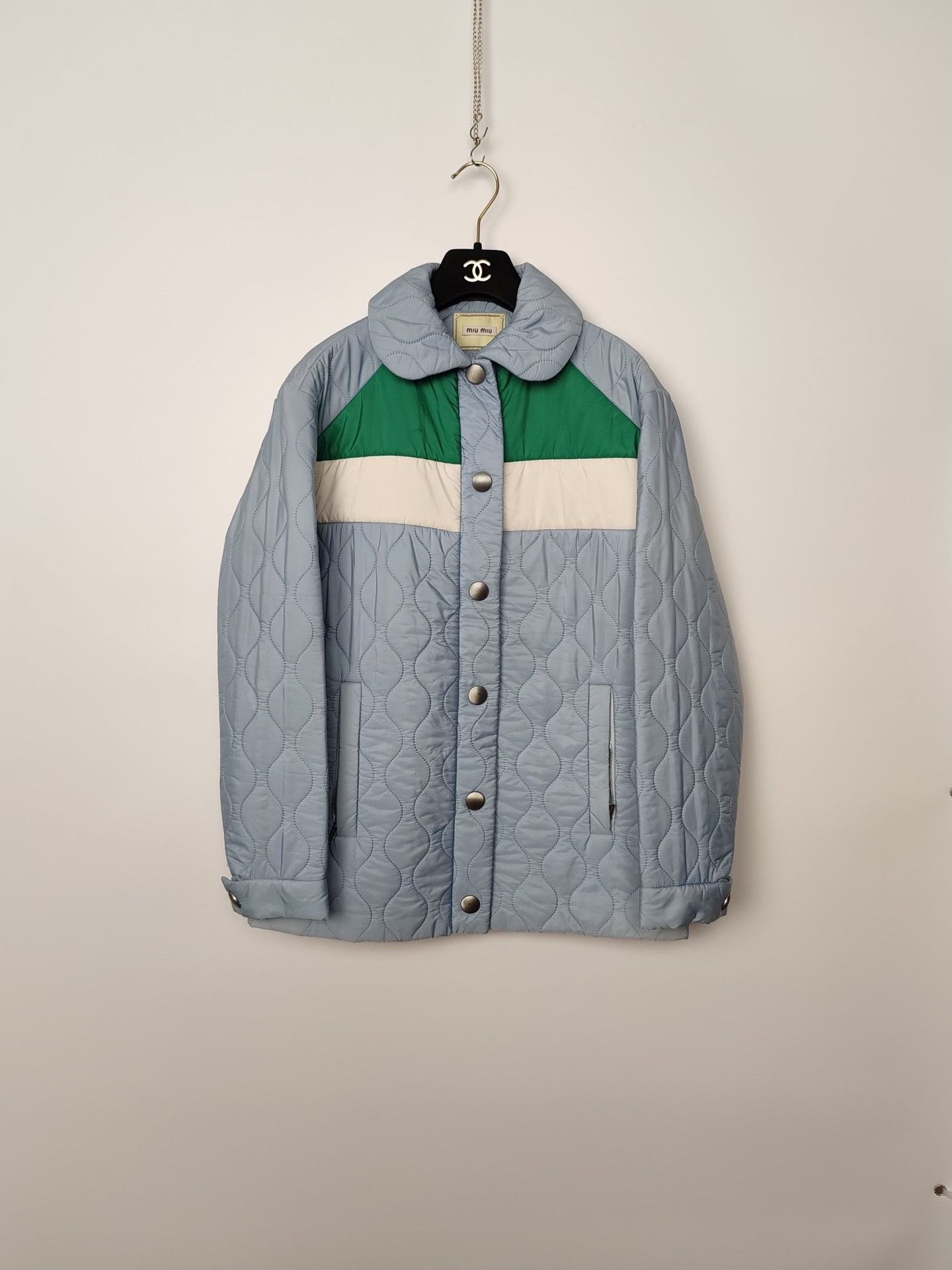 Miu Miu Miu Miu Quilted Logo Jacket Size 38 Size XS / US 0-2 / IT 36-38 - 2 Thumbnail