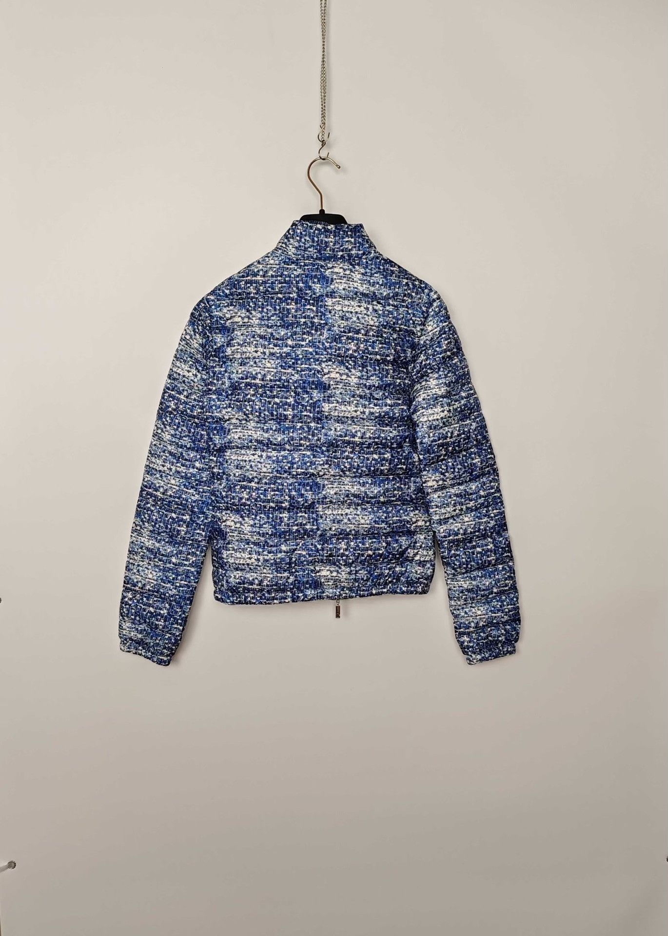 Moncler Moncler Blue Tweed Textured Puffer Jacket Size 00 Size XS / US 0-2 / IT 36-38 - 3 Thumbnail