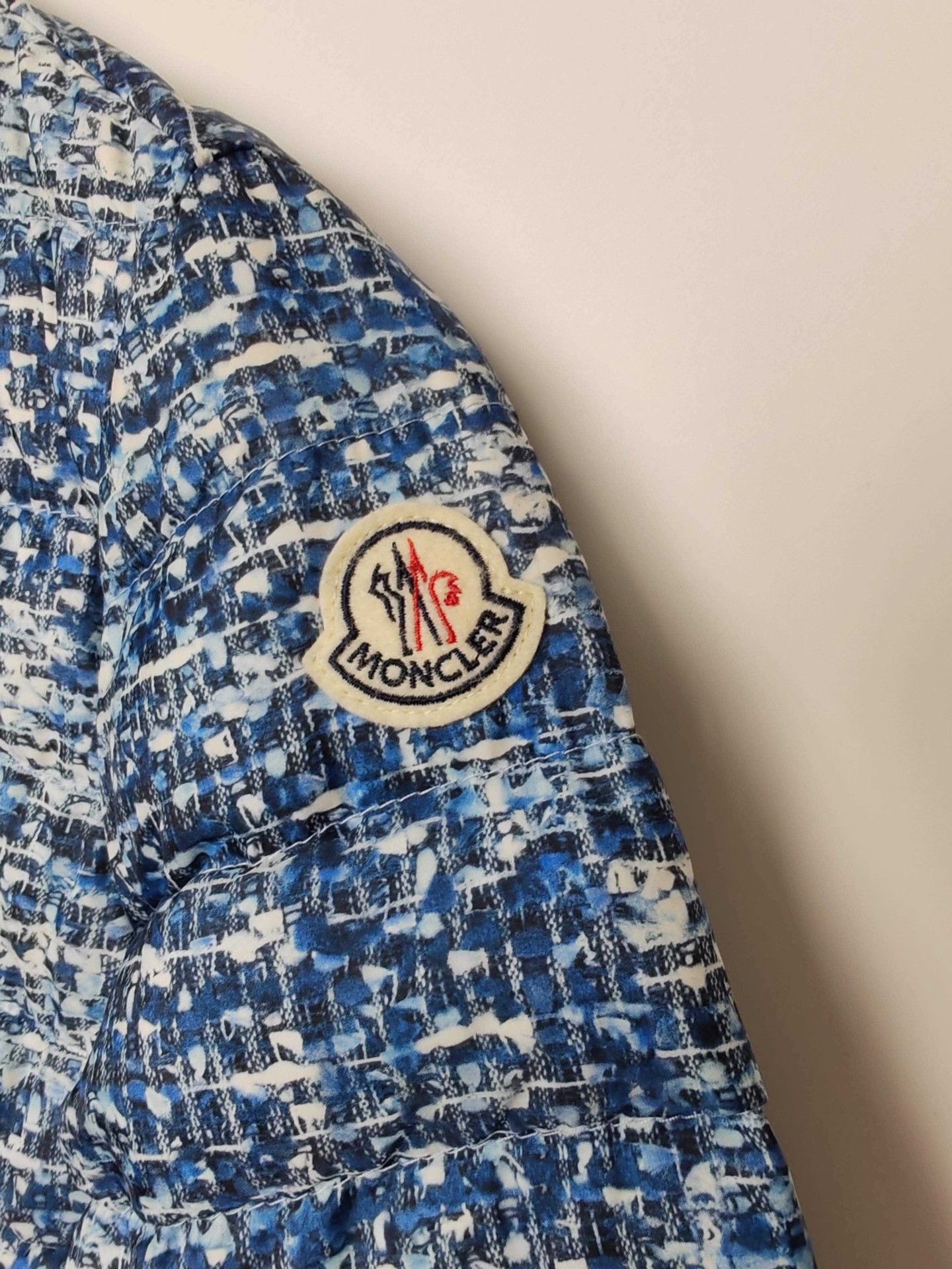 Moncler Moncler Blue Tweed Textured Puffer Jacket Size 00 Size XS / US 0-2 / IT 36-38 - 5 Thumbnail