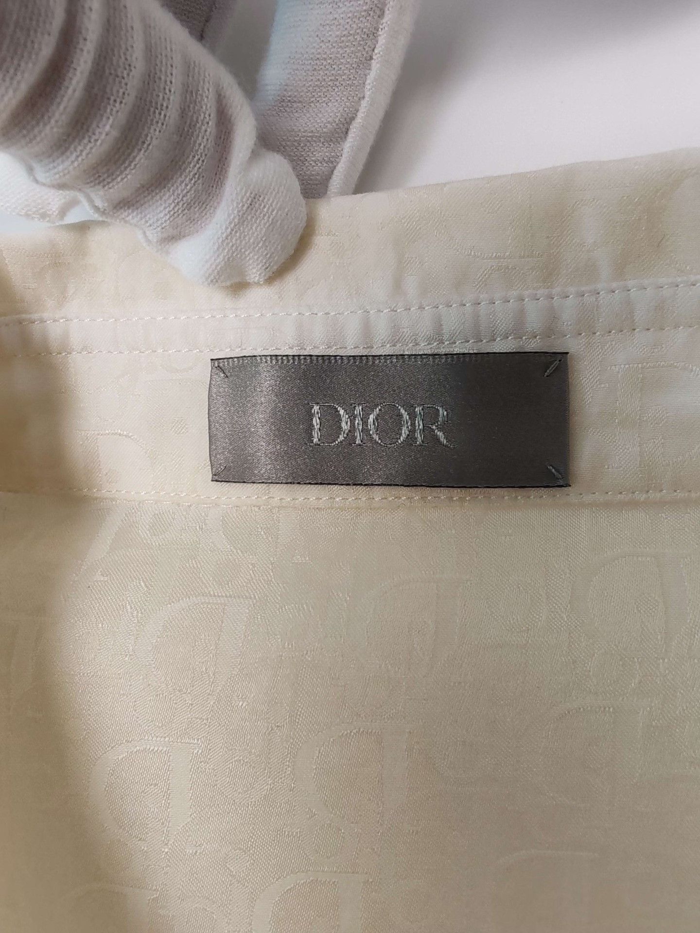 Dior Dior Oblique Silk Cotton Short Sleeve Shirt Size L Size US L / EU 52-54 / 3 - 4 Thumbnail
