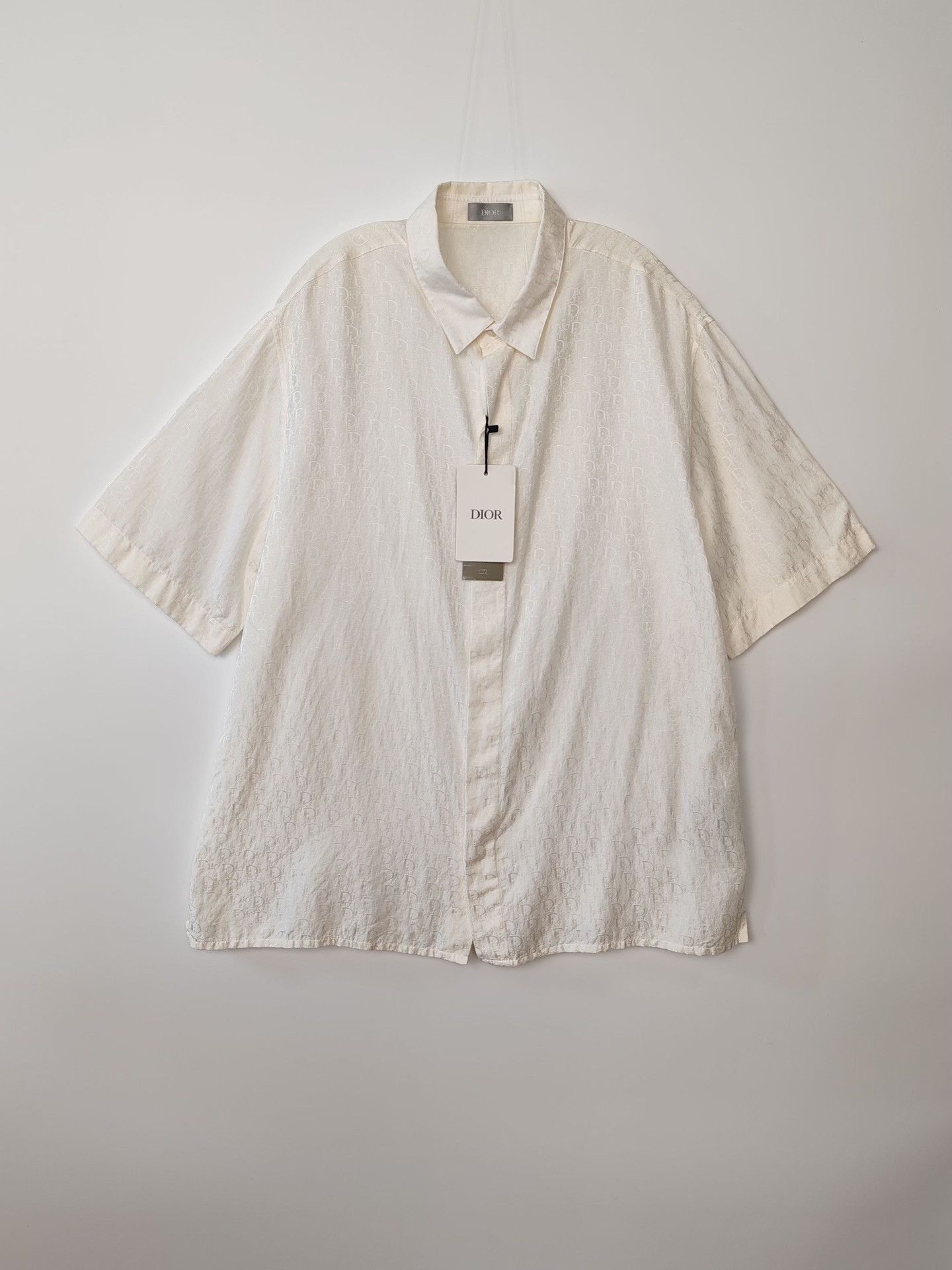 Dior Dior Oblique Silk Cotton Short Sleeve Shirt Size L Size US L / EU 52-54 / 3 - 2 Thumbnail