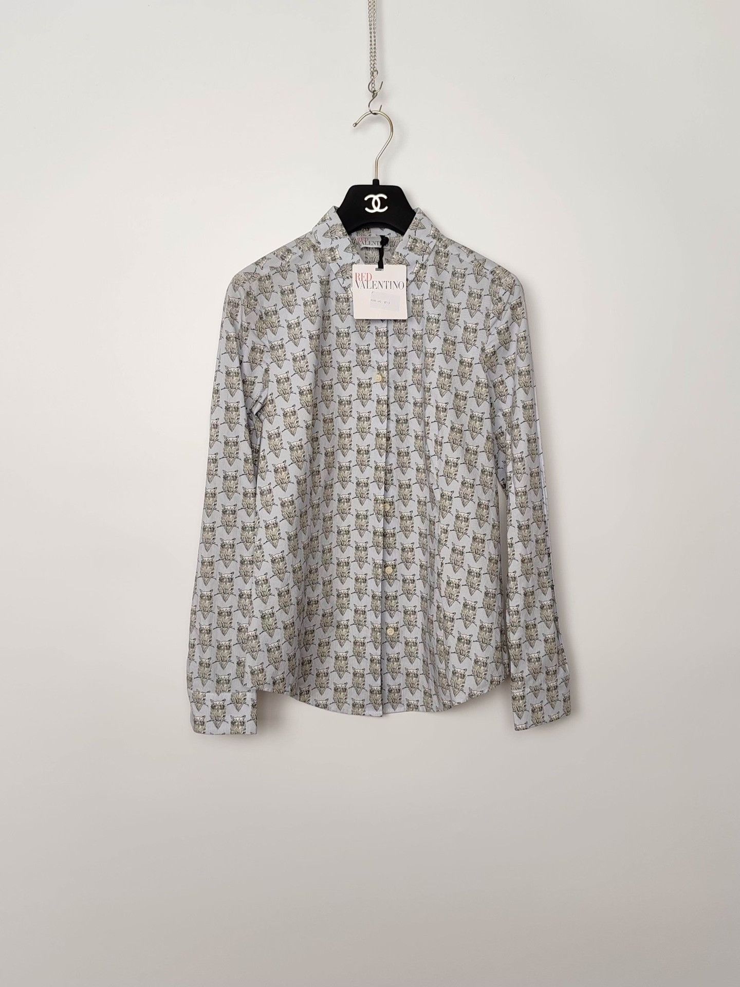 RED Valentino RED Valentino Owl Print Button Up Shirt Size 38 Size XS / US 0-2 / IT 36-38 - 2 Thumbnail
