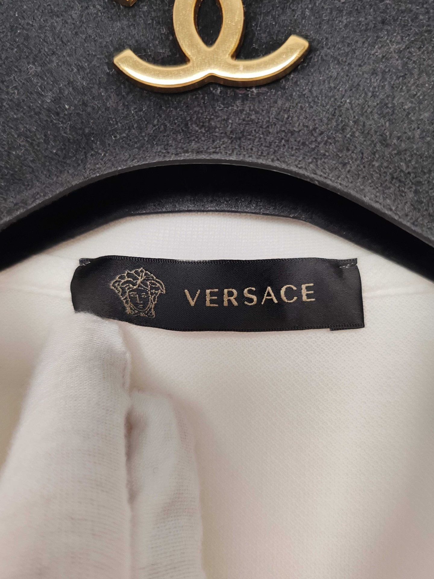 Versace Versace Gold Greek Key Polo Shirt Size M Size US M / EU 48-50 / 2 - 4 Thumbnail