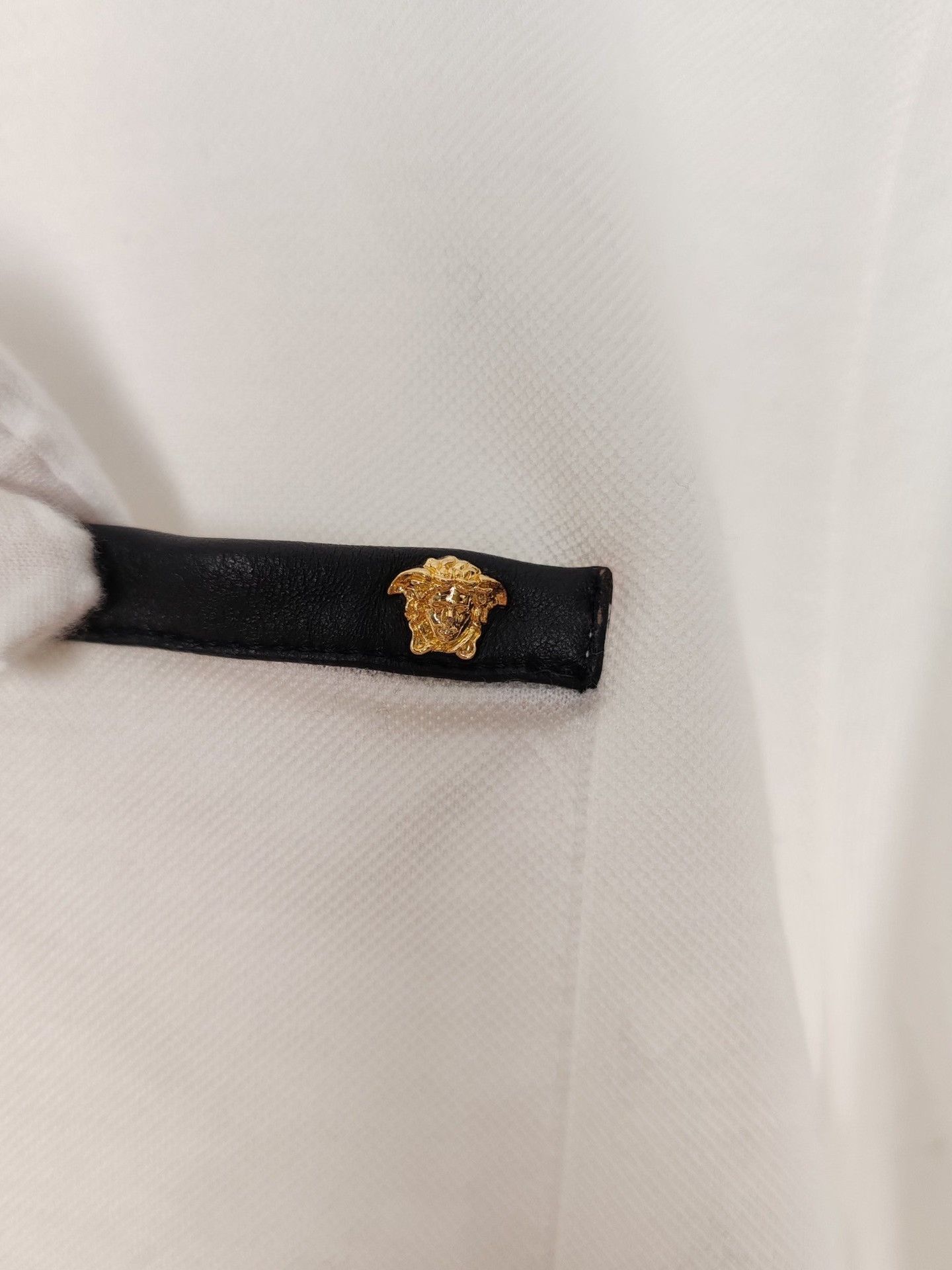Versace Versace Gold Greek Key Polo Shirt Size M Size US M / EU 48-50 / 2 - 6 Thumbnail