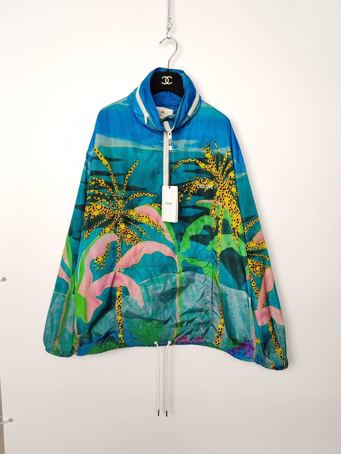 Celine Celine Palm Print Half Zip Jacket Size S Size US S / EU 44-46 / 1 - 2 Thumbnail