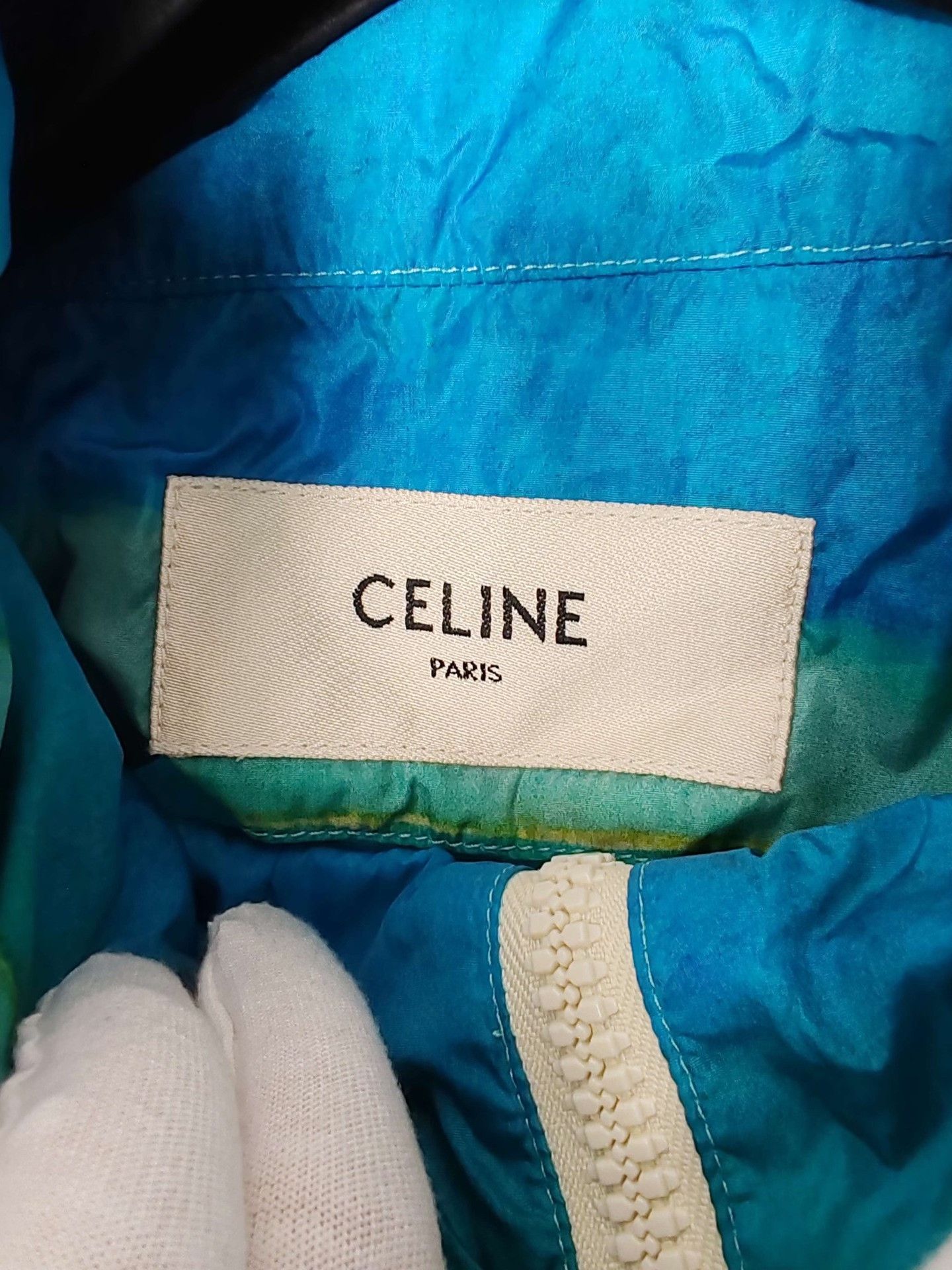 Celine Celine Palm Print Half Zip Jacket Size S Size US S / EU 44-46 / 1 - 4 Thumbnail