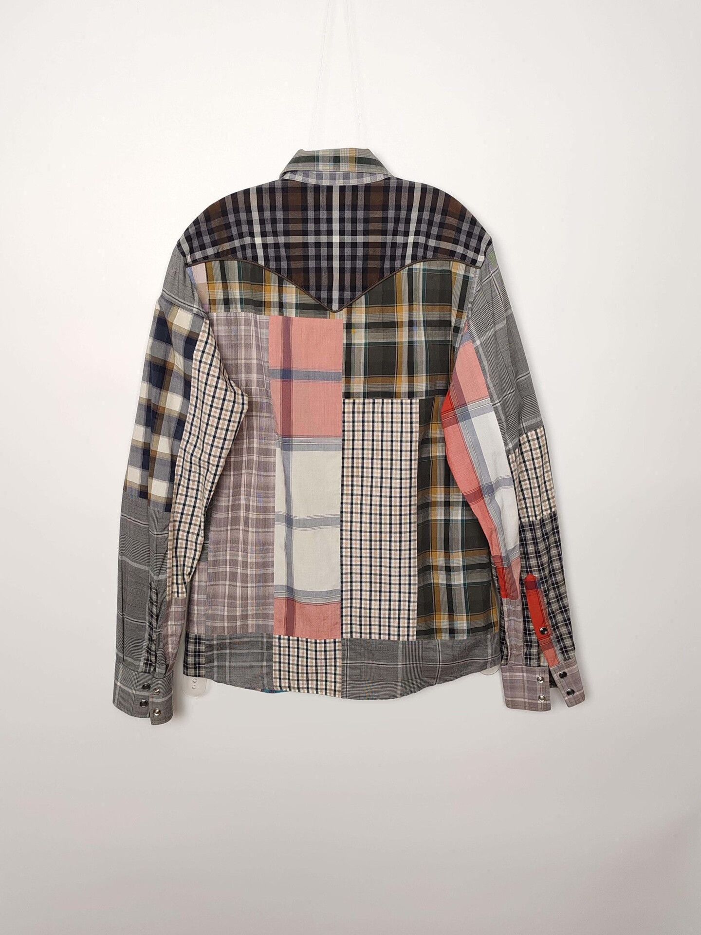 Dolce & Gabbana Dolce & Gabbana Patchwork Plaid Button Up Shirt Size M Size US M / EU 48-50 / 2 - 3 Thumbnail