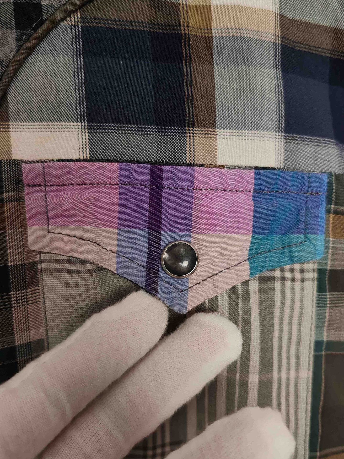 Dolce & Gabbana Dolce & Gabbana Patchwork Plaid Button Up Shirt Size M Size US M / EU 48-50 / 2 - 5 Thumbnail