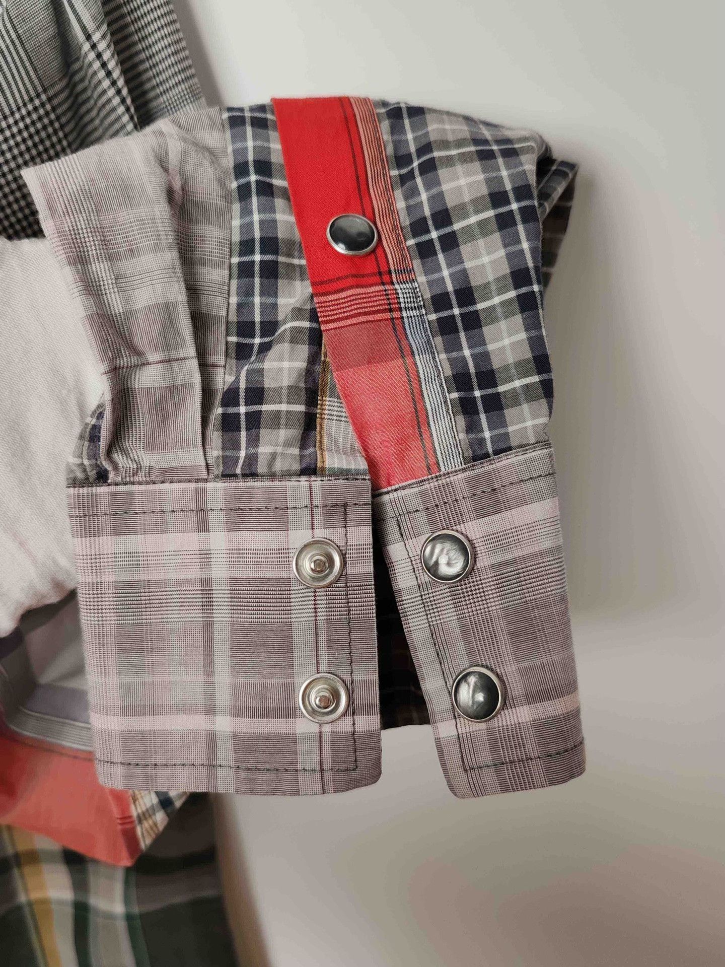 Dolce & Gabbana Dolce & Gabbana Patchwork Plaid Button Up Shirt Size M Size US M / EU 48-50 / 2 - 6 Thumbnail