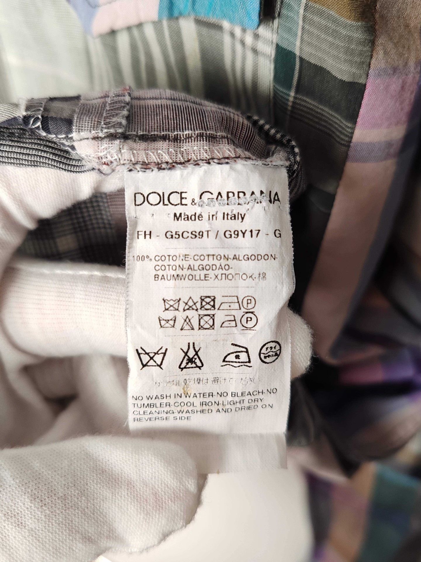 Dolce & Gabbana Dolce & Gabbana Patchwork Plaid Button Up Shirt Size M Size US M / EU 48-50 / 2 - 7 Thumbnail