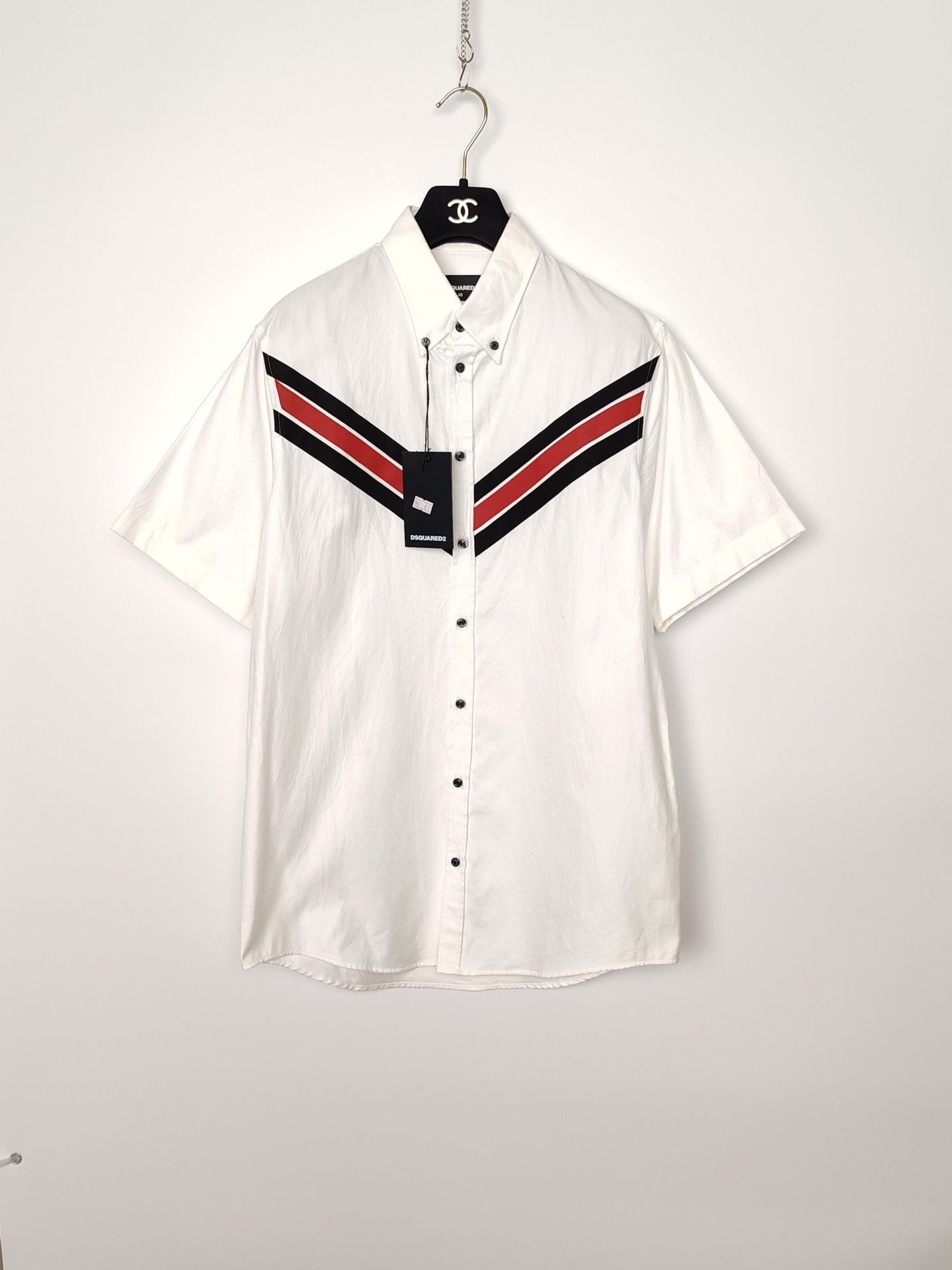 Dsquared2 Dsquared2 Chevron Striped Button Up Shirt Size M Size US M / EU 48-50 / 2 - 2 Thumbnail
