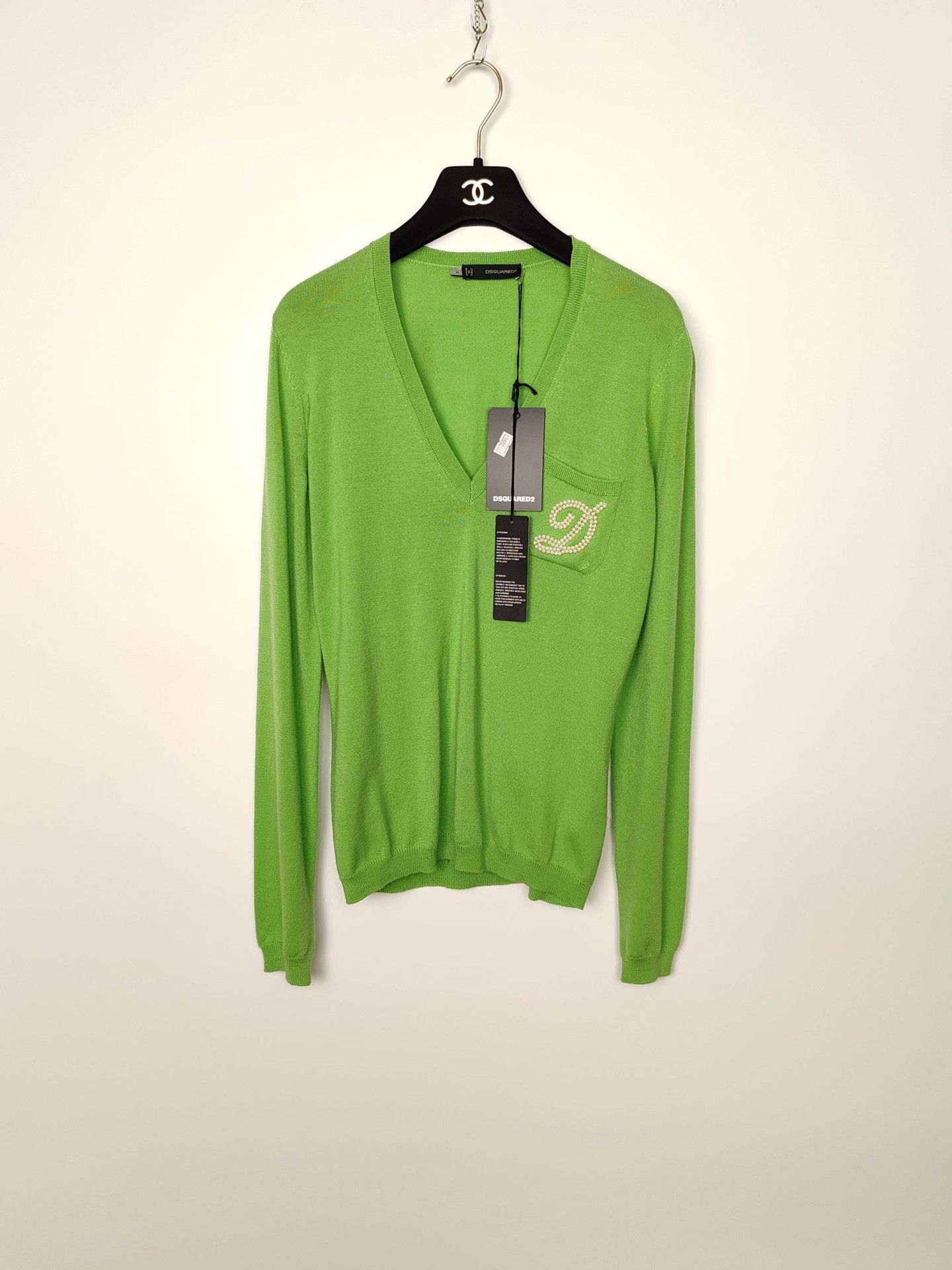 Dsquared2 Dsquared2 Pearl Logo Wool Sweater Size M Size M / US 6-8 / IT 42-44 - 2 Thumbnail