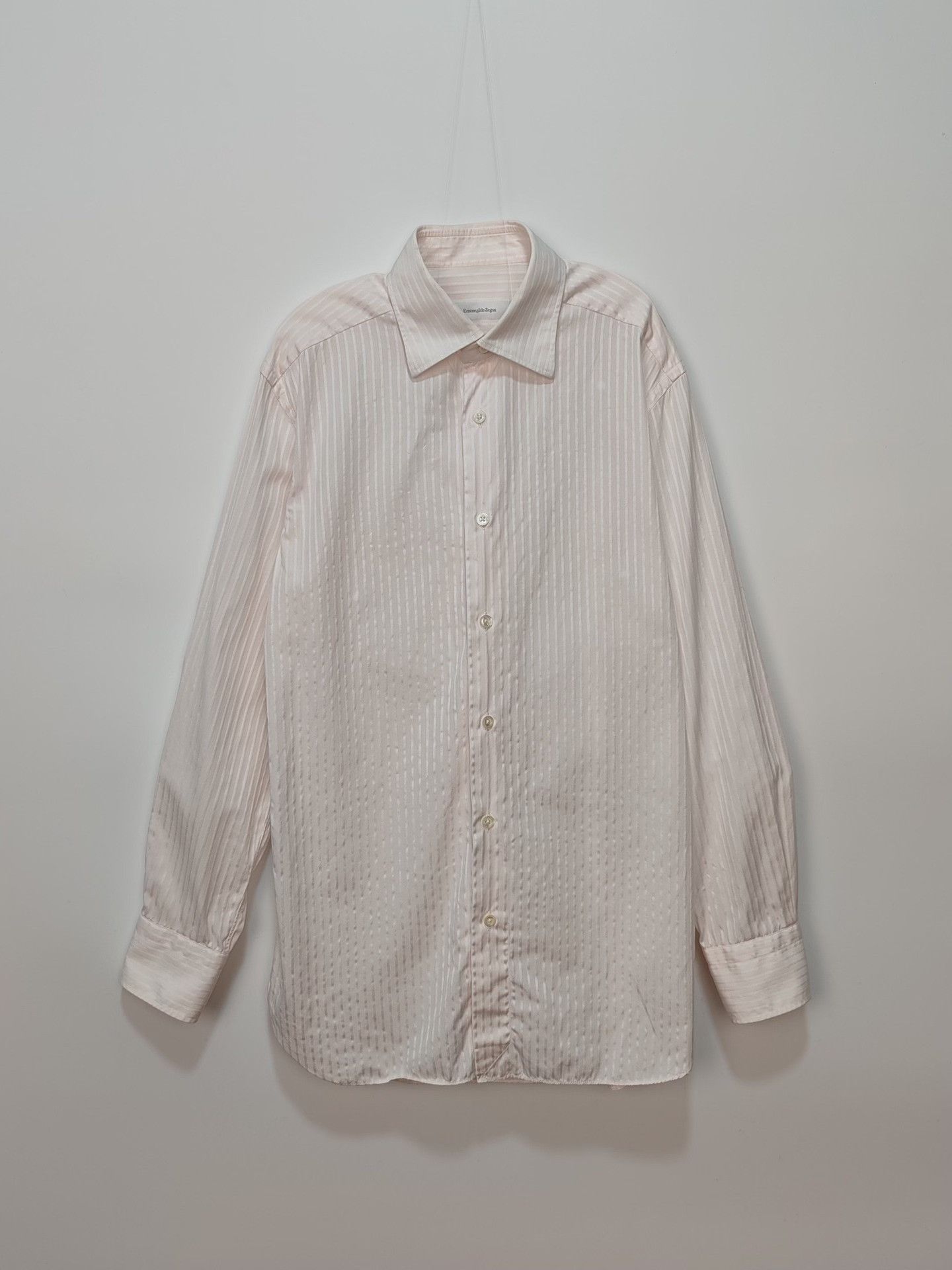 Ermenegildo Zegna Ermenegildo Zegna Striped Cotton Shirt Size M Size US M / EU 48-50 / 2 - 2 Thumbnail
