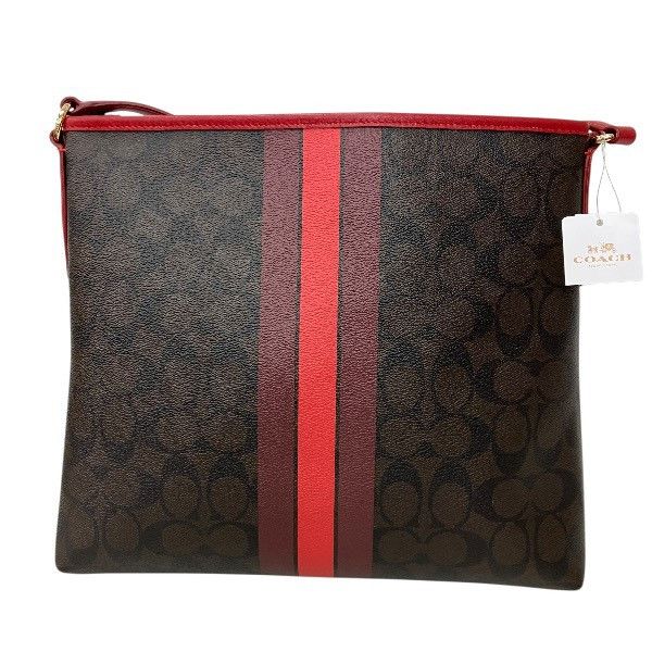 Coach Coach Coach Signature Varsity Stripe Shoulder Bag Plastic / Synthetic Shoulder Bag F38402 DUTY FREE for USA Size ONE SIZE - 2 Thumbnail