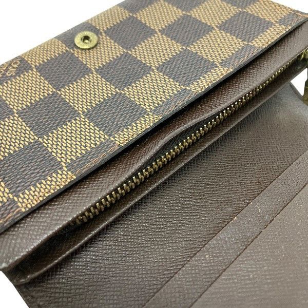 Louis Vuitton Louis Vuitton Louis Vuitton Portefeuille Porte Monnaie Billets Tresor Damier Wallet Textile Short Wallet N61730 DUTY FREE for USA Size ONE SIZE - 6 Thumbnail