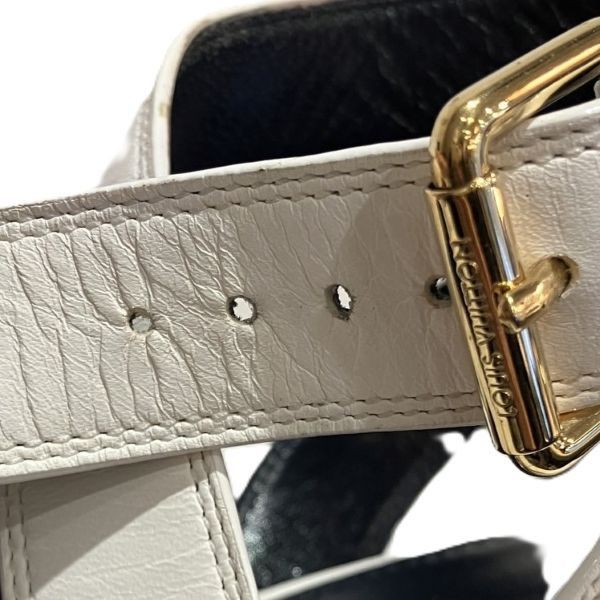 Louis Vuitton Louis Vuitton Louis Vuitton Boundary Line Leather Wedge Sandals Leather Shoes DUTY FREE for USA Size ONE SIZE - 8 Thumbnail