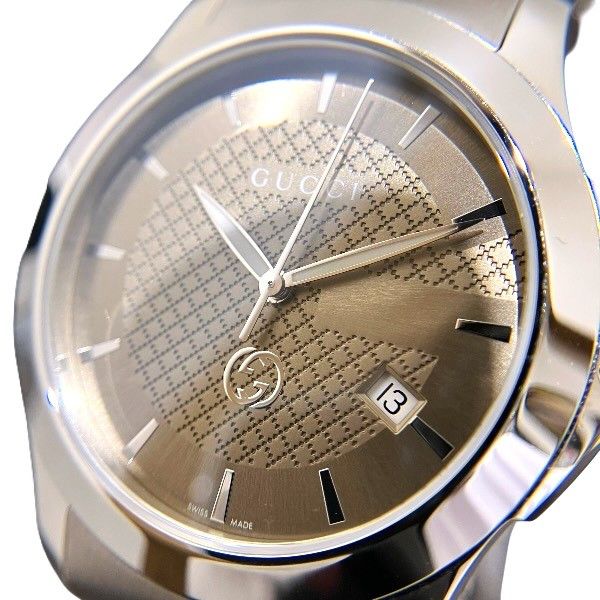 Gucci Gucci Gucci G-Timeless Stainless Steel Watch Metal Quartz 126.4 DUTY FREE for USA Size ONE SIZE - 4 Thumbnail