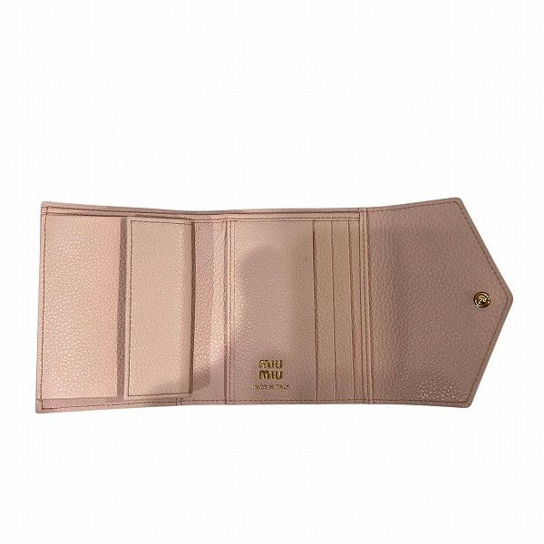 Miu Miu Miu Miu Miu Miu Vitello Daino Wallet Leather Short Wallet 5MH040 DUTY FREE for USA Size ONE SIZE - 3 Thumbnail