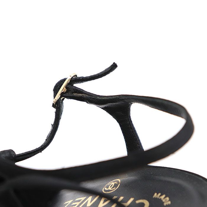 Chanel Chanel Chanel Silk Satin High Heel Sandals Leather Shoes DUTY FREE for USA Size ONE SIZE - 5 Thumbnail
