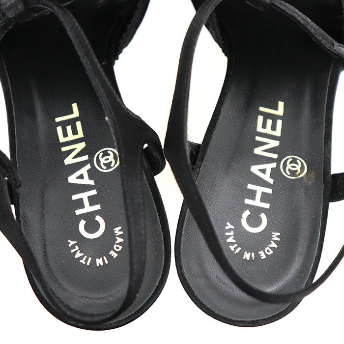 Chanel Chanel Chanel Silk Satin High Heel Sandals Leather Shoes DUTY FREE for USA Size ONE SIZE - 15 Thumbnail