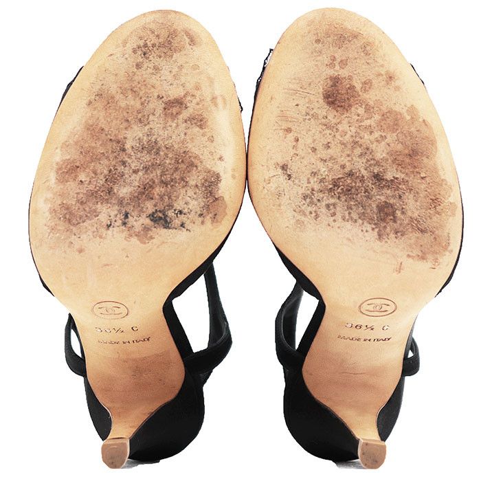 Chanel Chanel Chanel Silk Satin High Heel Sandals Leather Shoes DUTY FREE for USA Size ONE SIZE - 9 Thumbnail