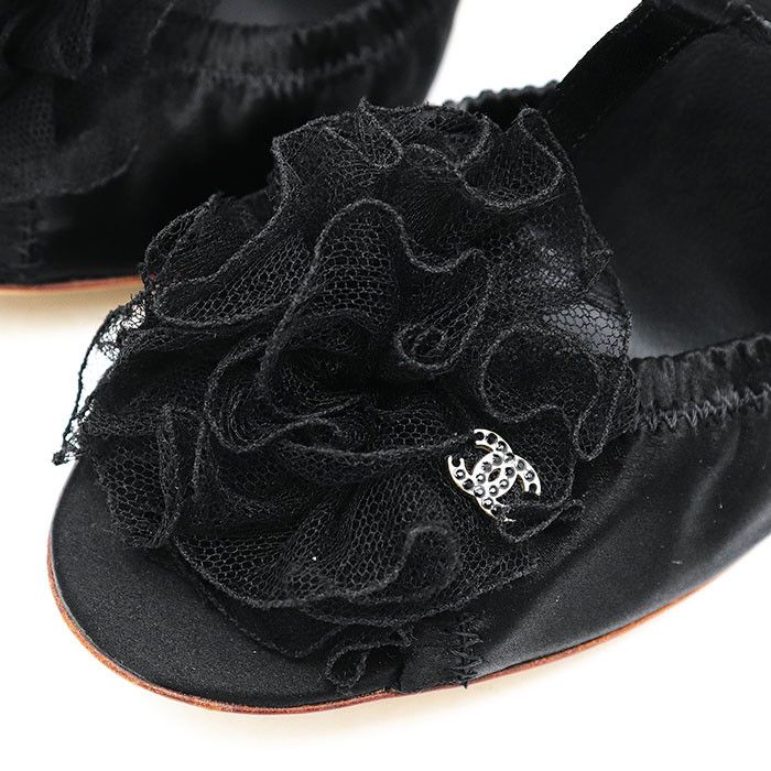Chanel Chanel Chanel Silk Satin High Heel Sandals Leather Shoes DUTY FREE for USA Size ONE SIZE - 2 Thumbnail