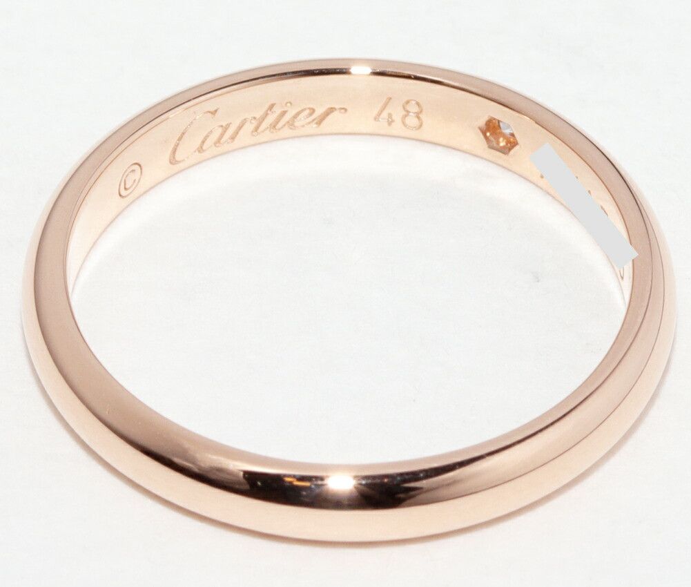 Cartier Cartier Cartier 1895 Wedding Ring Au750 Diamond Ring Size 48 Precious Metal Ring B40882 DUTY FREE for USA Size ONE SIZE - 4 Thumbnail