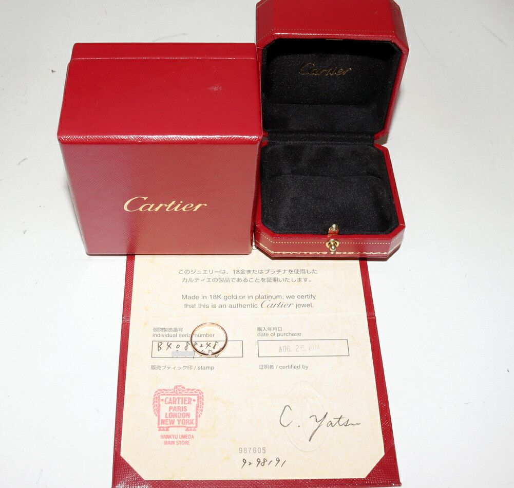 Cartier Cartier Cartier 1895 Wedding Ring Au750 Diamond Ring Size 48 Precious Metal Ring B40882 DUTY FREE for USA Size ONE SIZE - 3 Thumbnail
