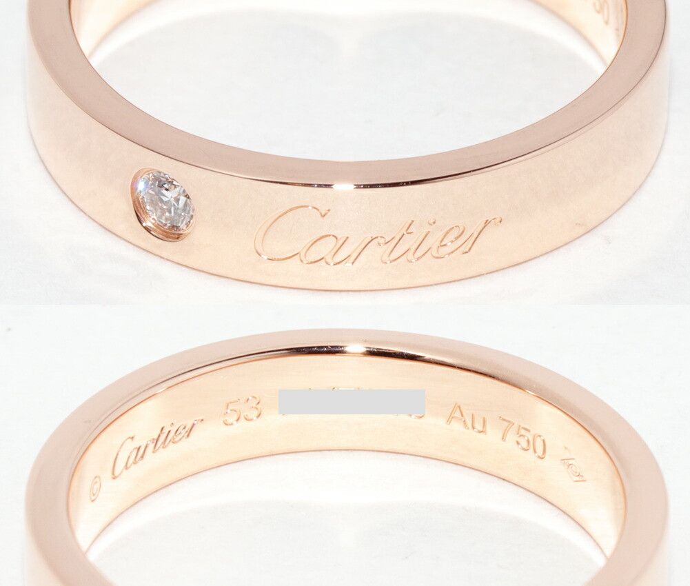 Cartier Cartier Cartier C de Cartier Au750 Pink Gold Diamond Ring Size 53 Precious Metal Ring B42107 DUTY FREE for USA Size ONE SIZE - 5 Thumbnail