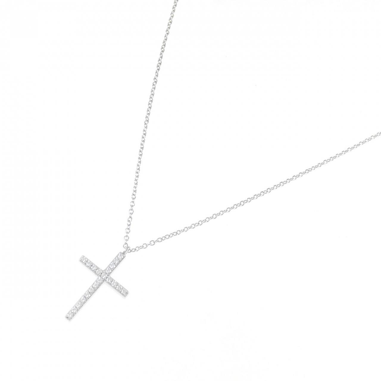 Tiffany & Co. Tiffany & Co. Tiffany Metro Cross Au750 White Gold Diamond Necklace Precious Metal Necklace DUTY FREE for USA Size ONE SIZE - 2 Thumbnail